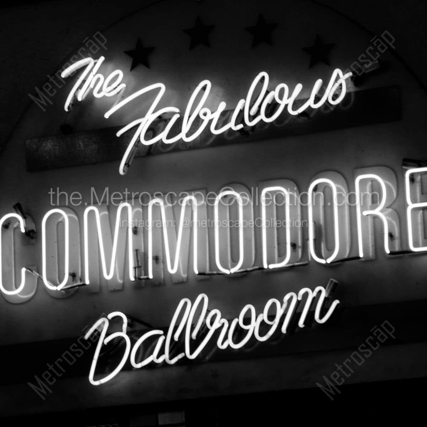 fabulous commodore ballroom Black & White Wall Art