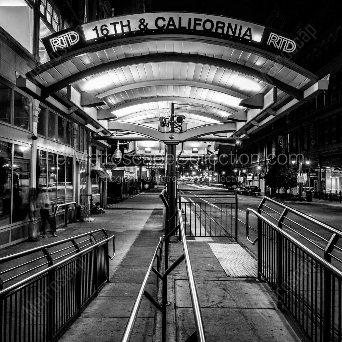 16th california rtd station Black & White Wall Art