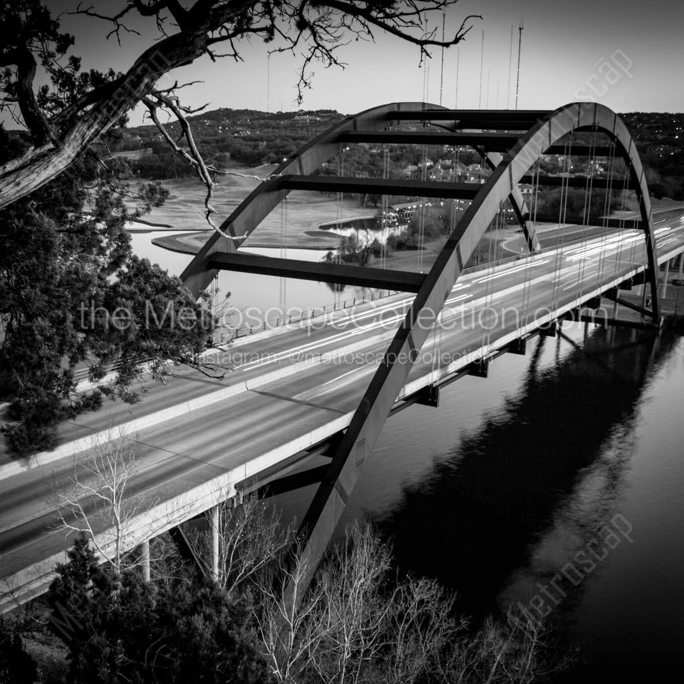 360 pennypacker bridge Black & White Wall Art