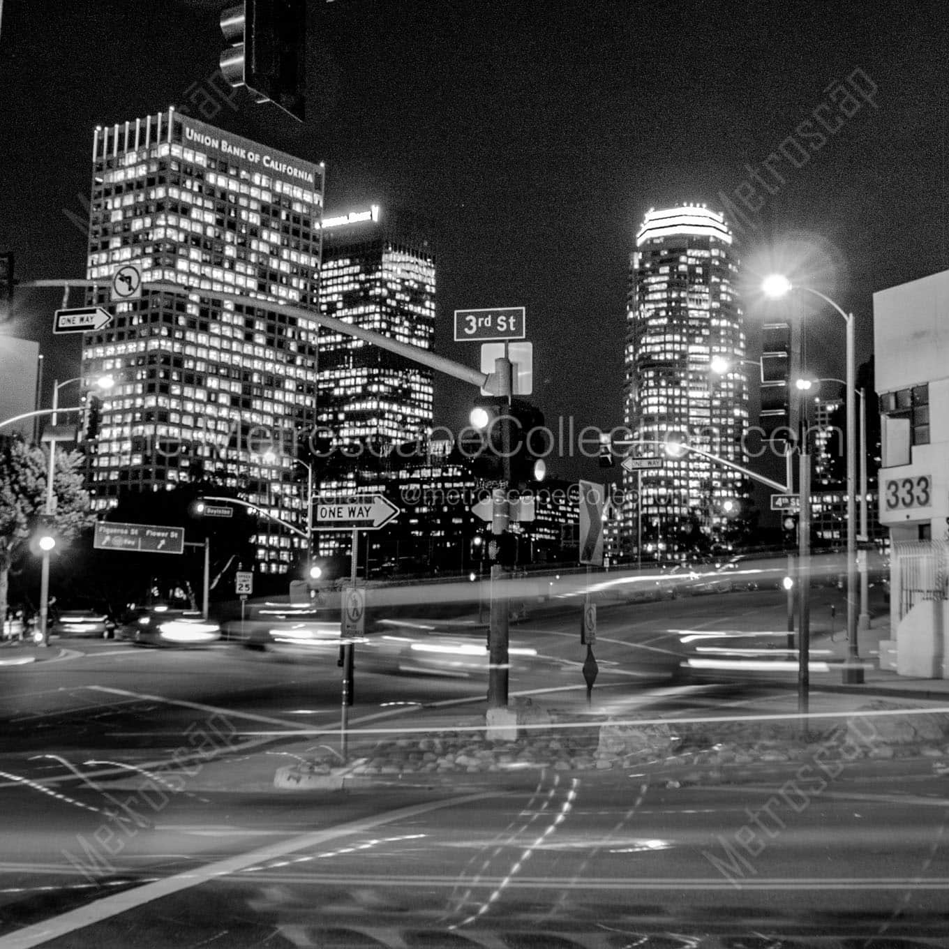 3rd 4th at beaudry downtown la Black & White Wall Art
