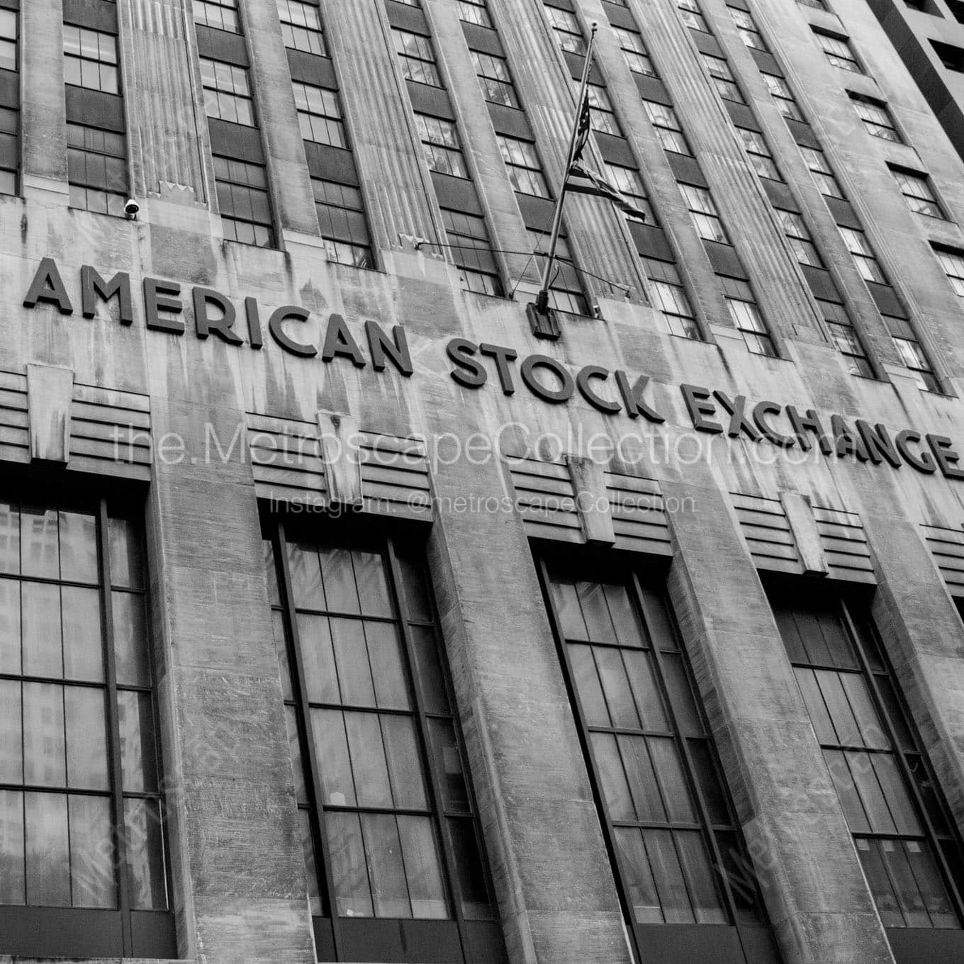 american stock exchange building Black & White Wall Art