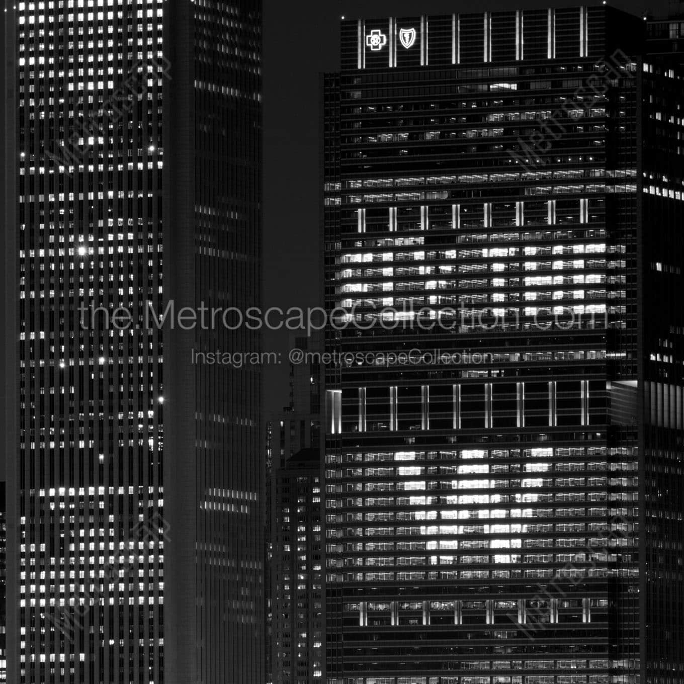 anthem building during world series Black & White Wall Art