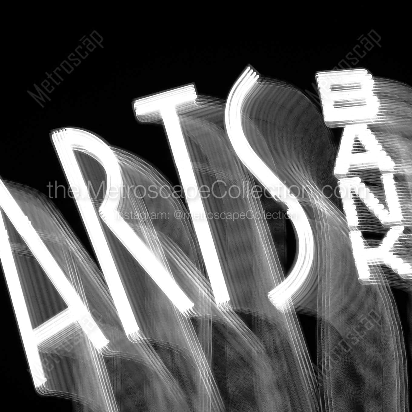 arts bank sign Black & White Wall Art