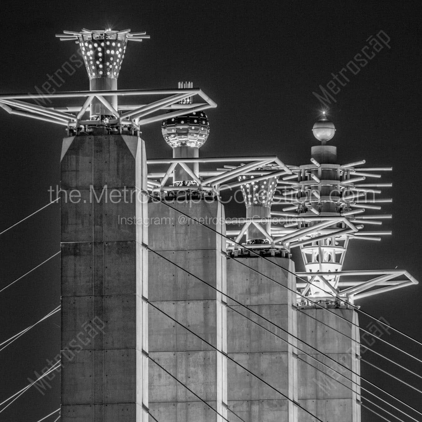 bartle hall pylons kc convention center Black & White Wall Art