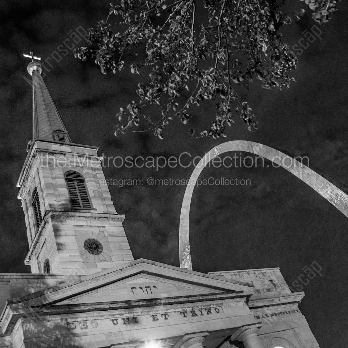 basilica st louis Black & White Wall Art