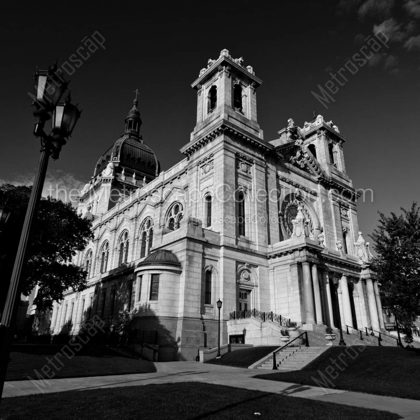 basilica st mary on hennepin Black & White Wall Art