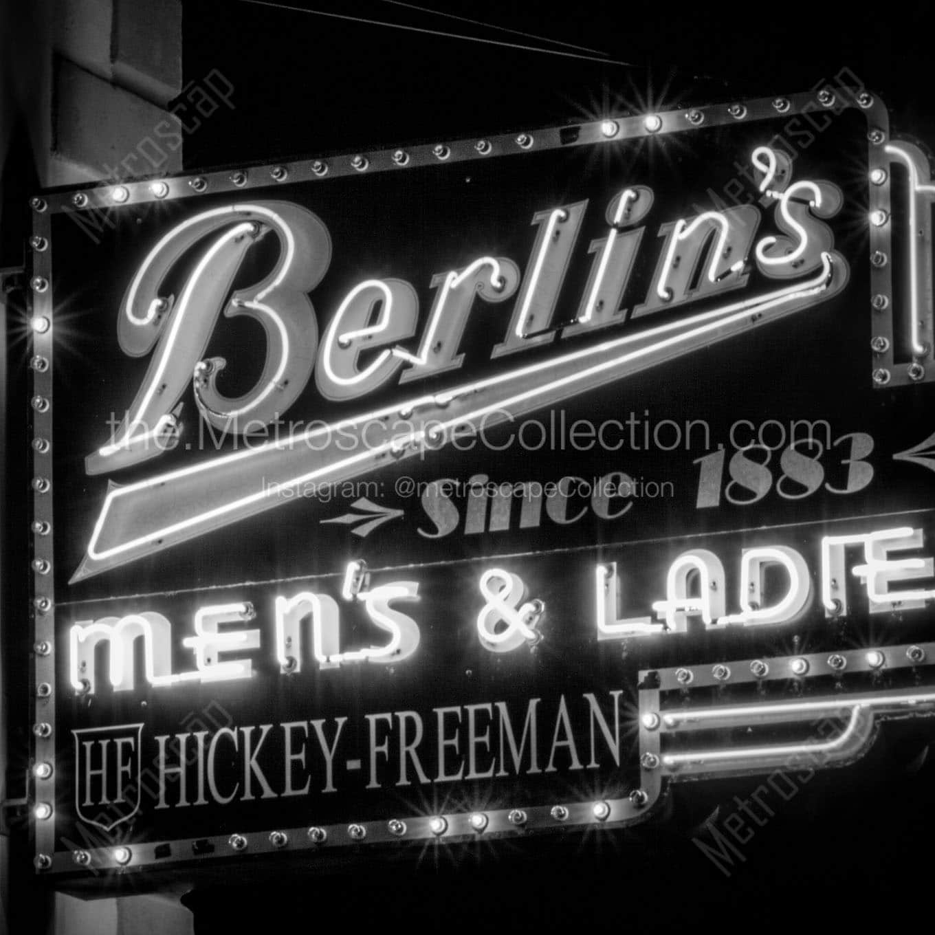 berlins clothiers Black & White Wall Art