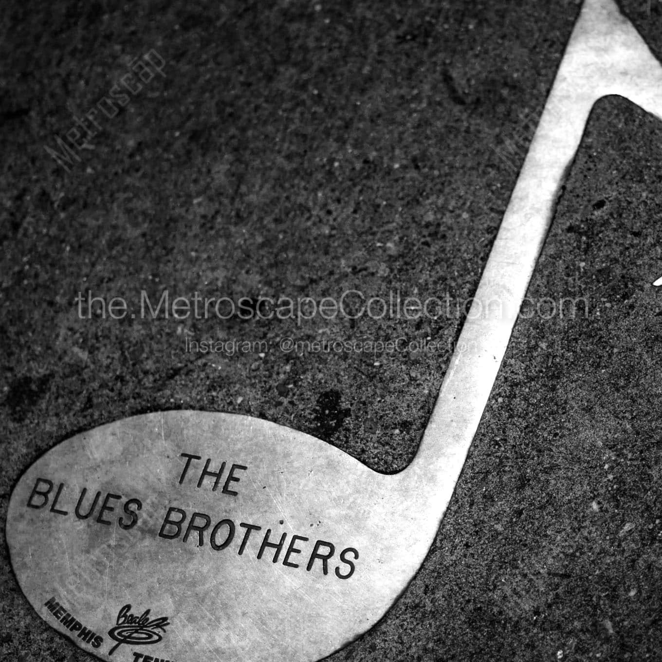 blues brothers note beale street Black & White Wall Art