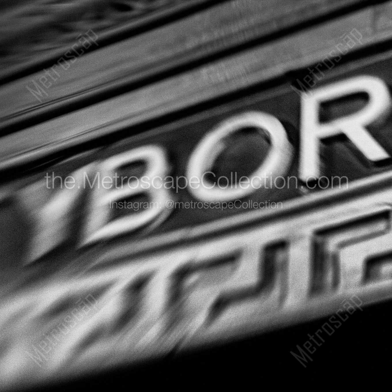 blurry ybor city sign Black & White Wall Art