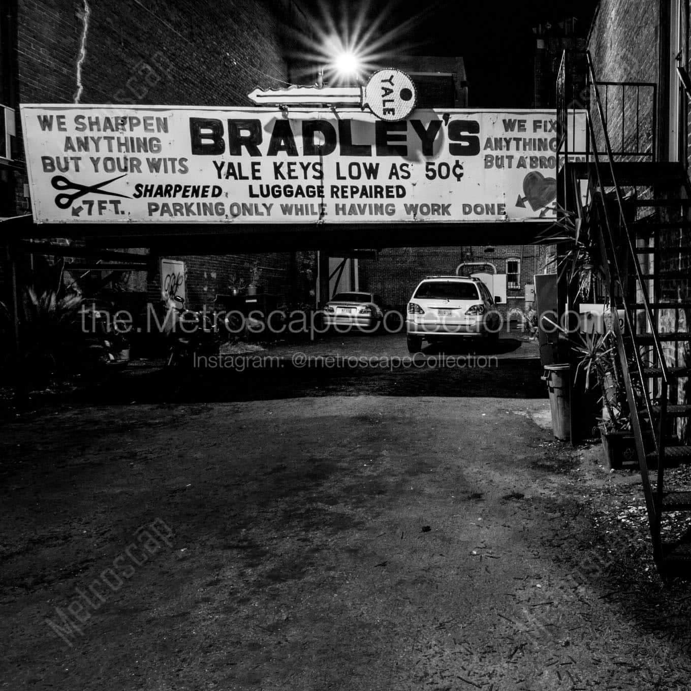 bradley key shop Black & White Wall Art
