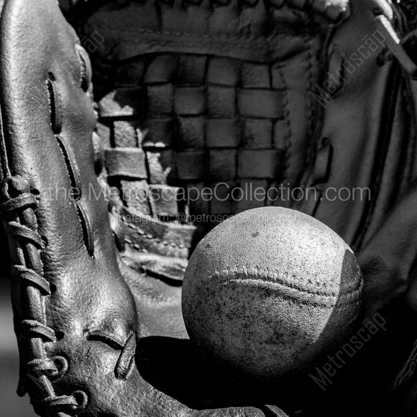 bronze gloves fifth third field Black & White Wall Art