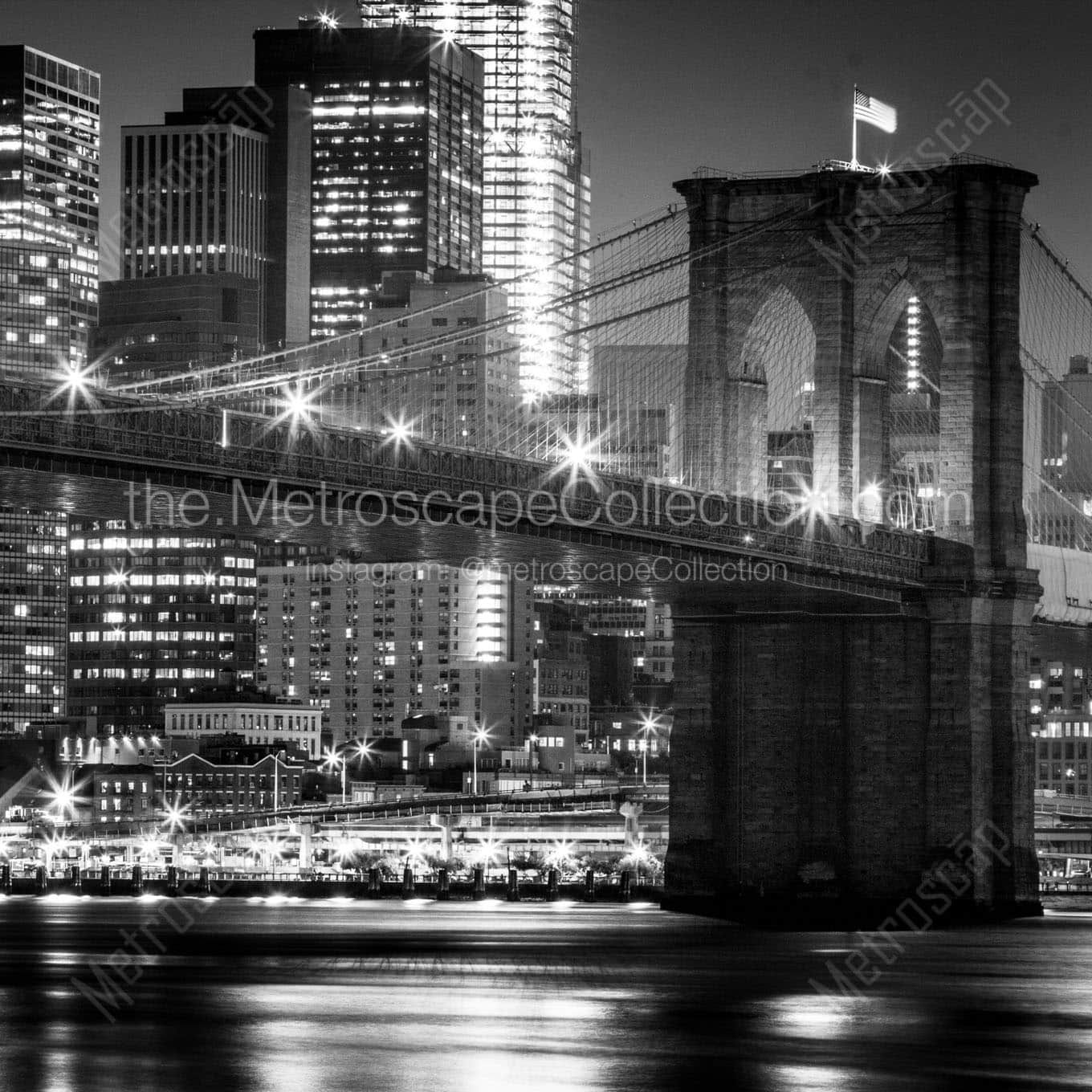 brooklyn bridge Black & White Wall Art