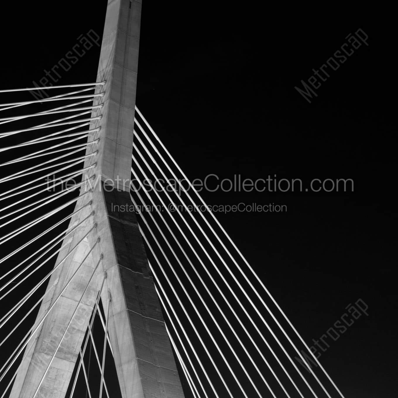 bunker hill bridge north spire Black & White Wall Art