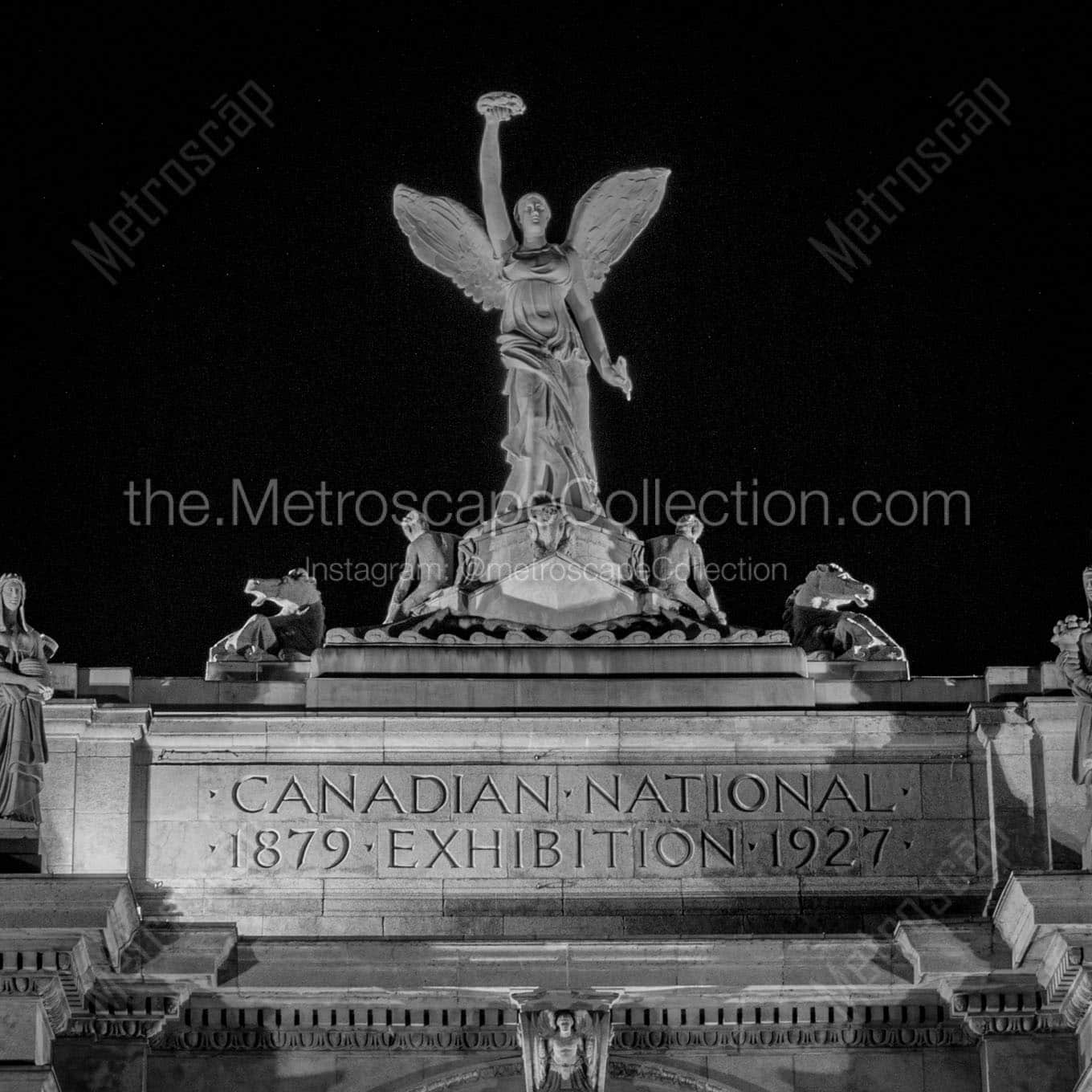 canadian national exhibition at night Black & White Wall Art