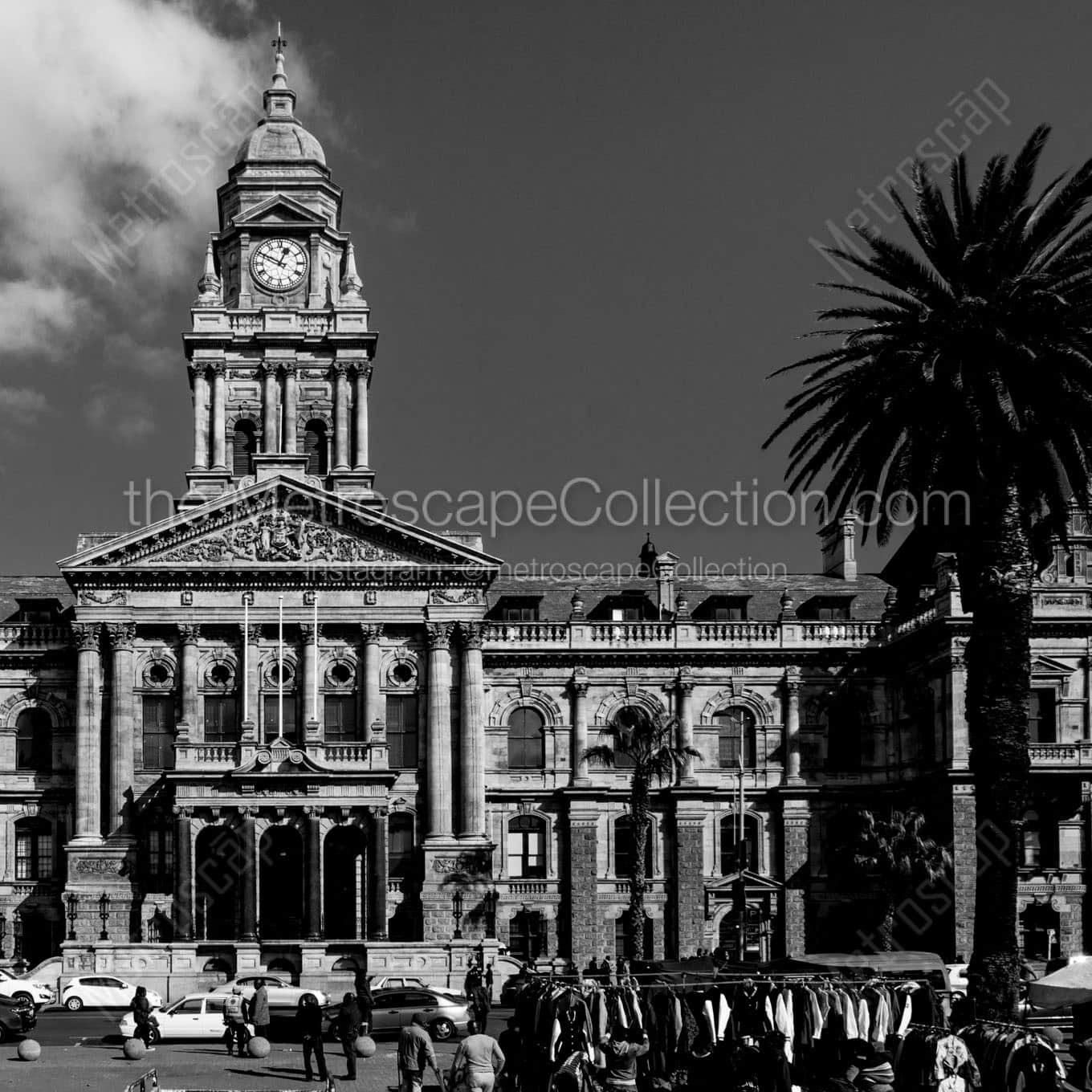 cape town city hall Black & White Wall Art