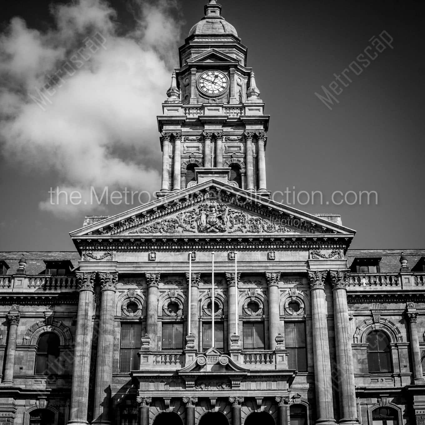 cape town city hall building Black & White Wall Art