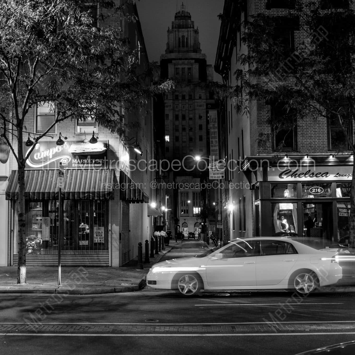 chelsea lounge market and strawberry street Black & White Wall Art