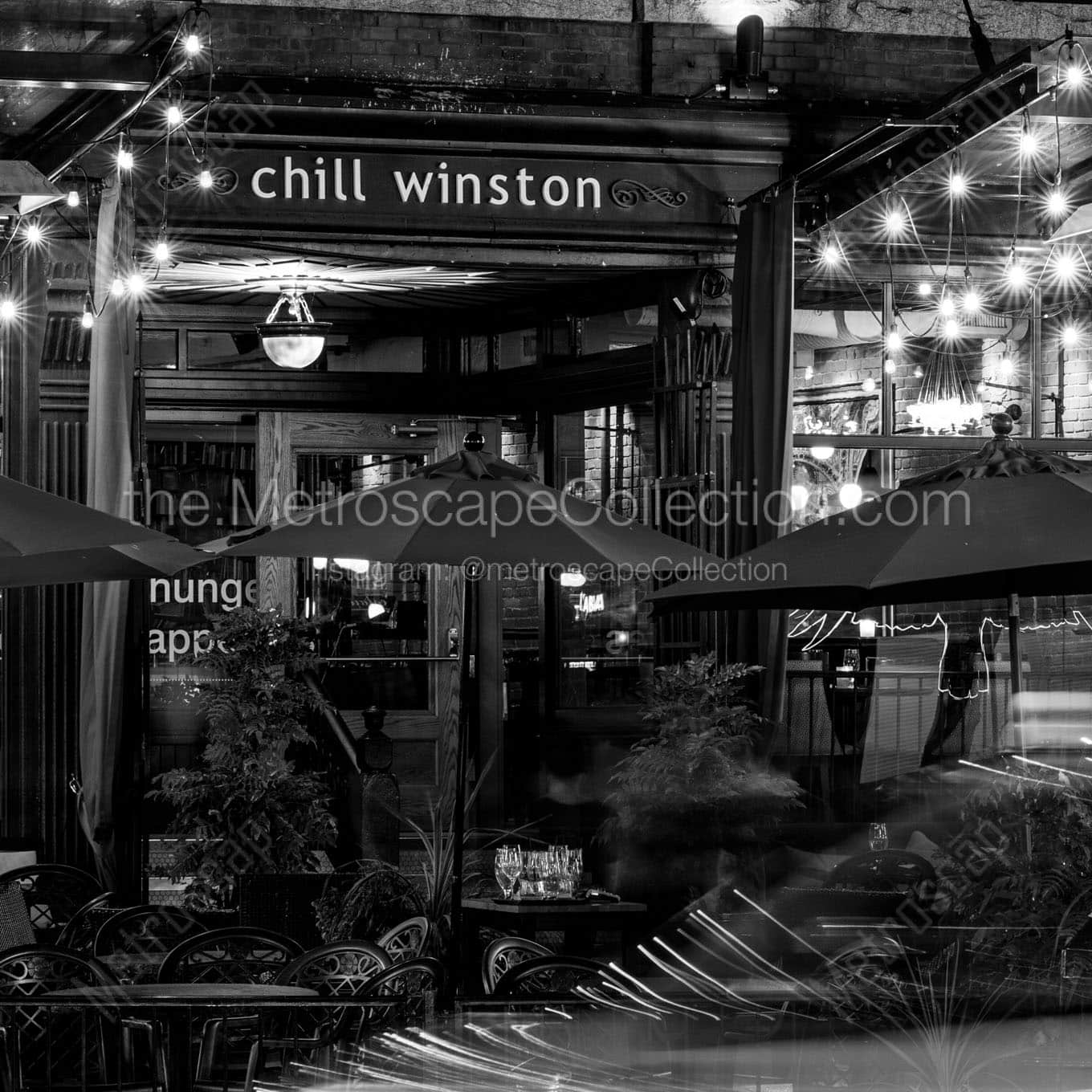 chill winston in gastown Black & White Wall Art