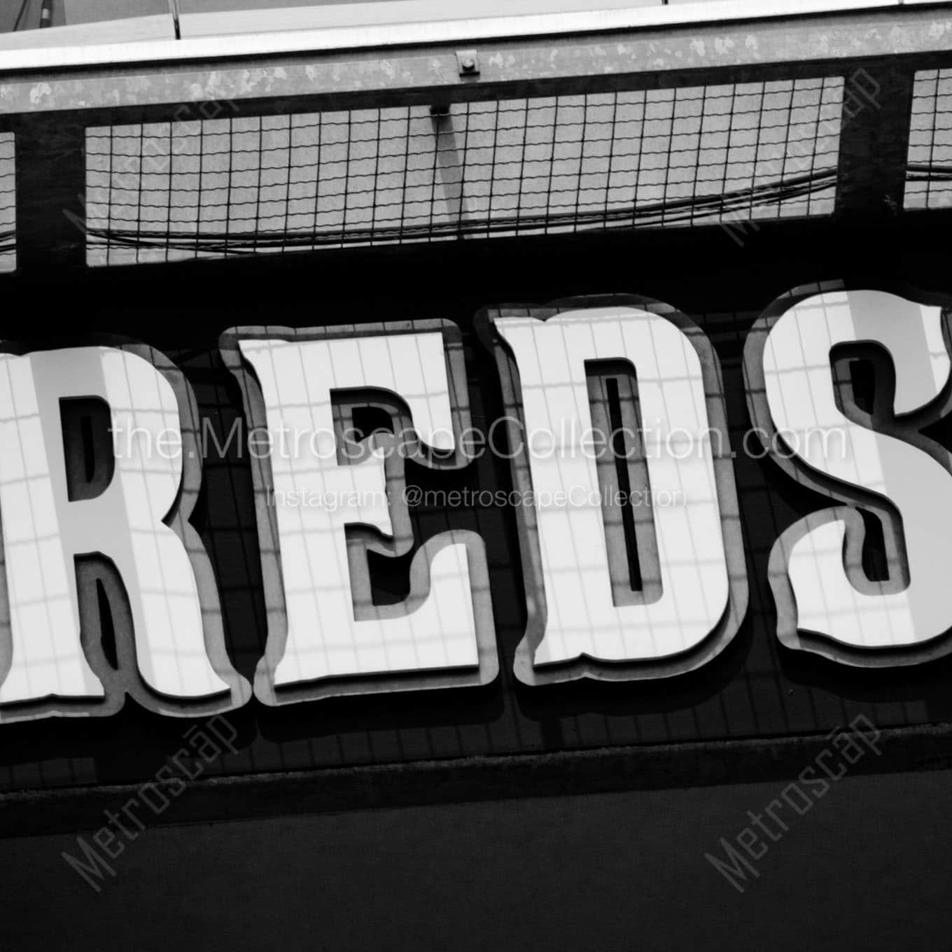 cincinnati reds sign gabp Black & White Wall Art