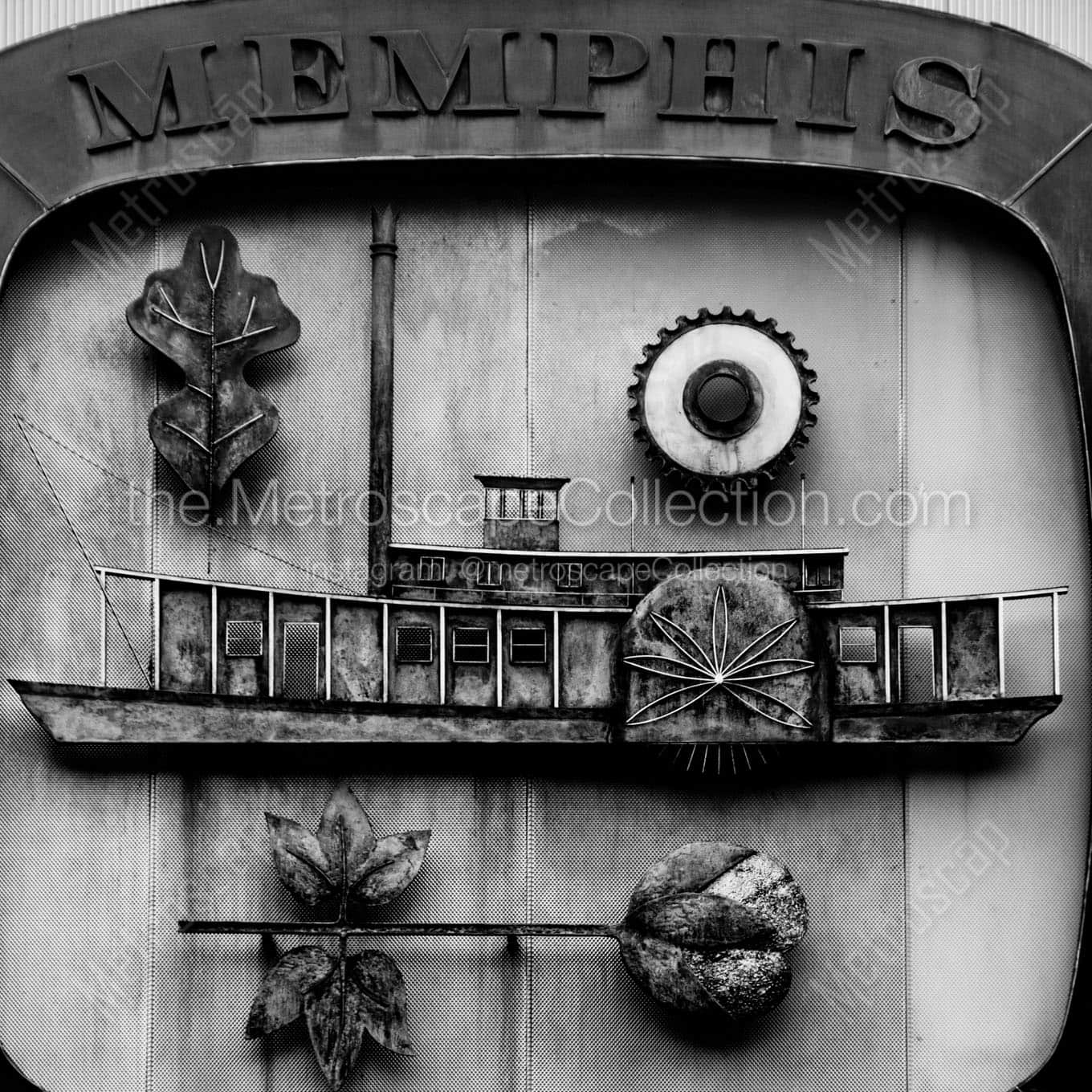 city of memphis sign Black & White Wall Art