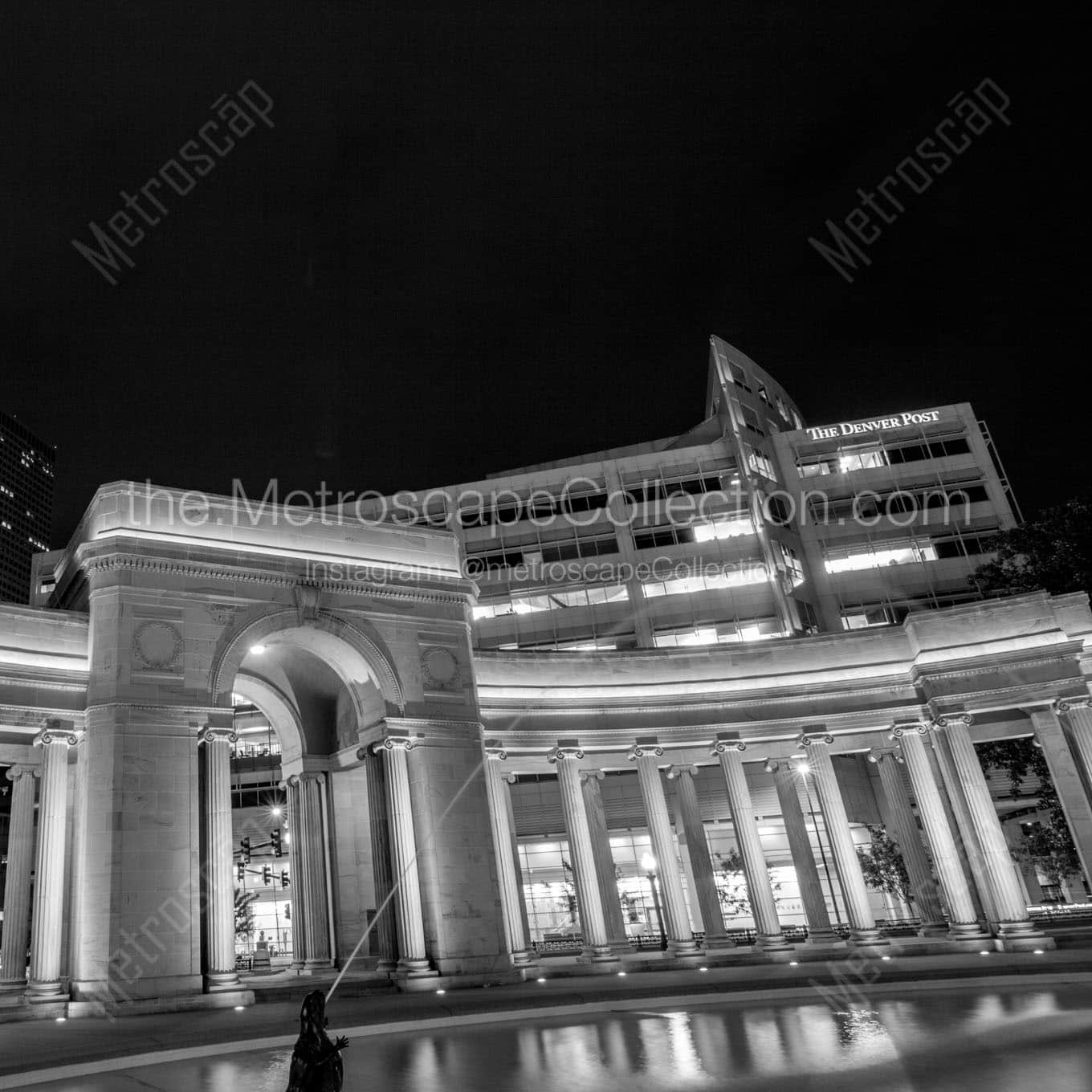 civic center arch Black & White Wall Art