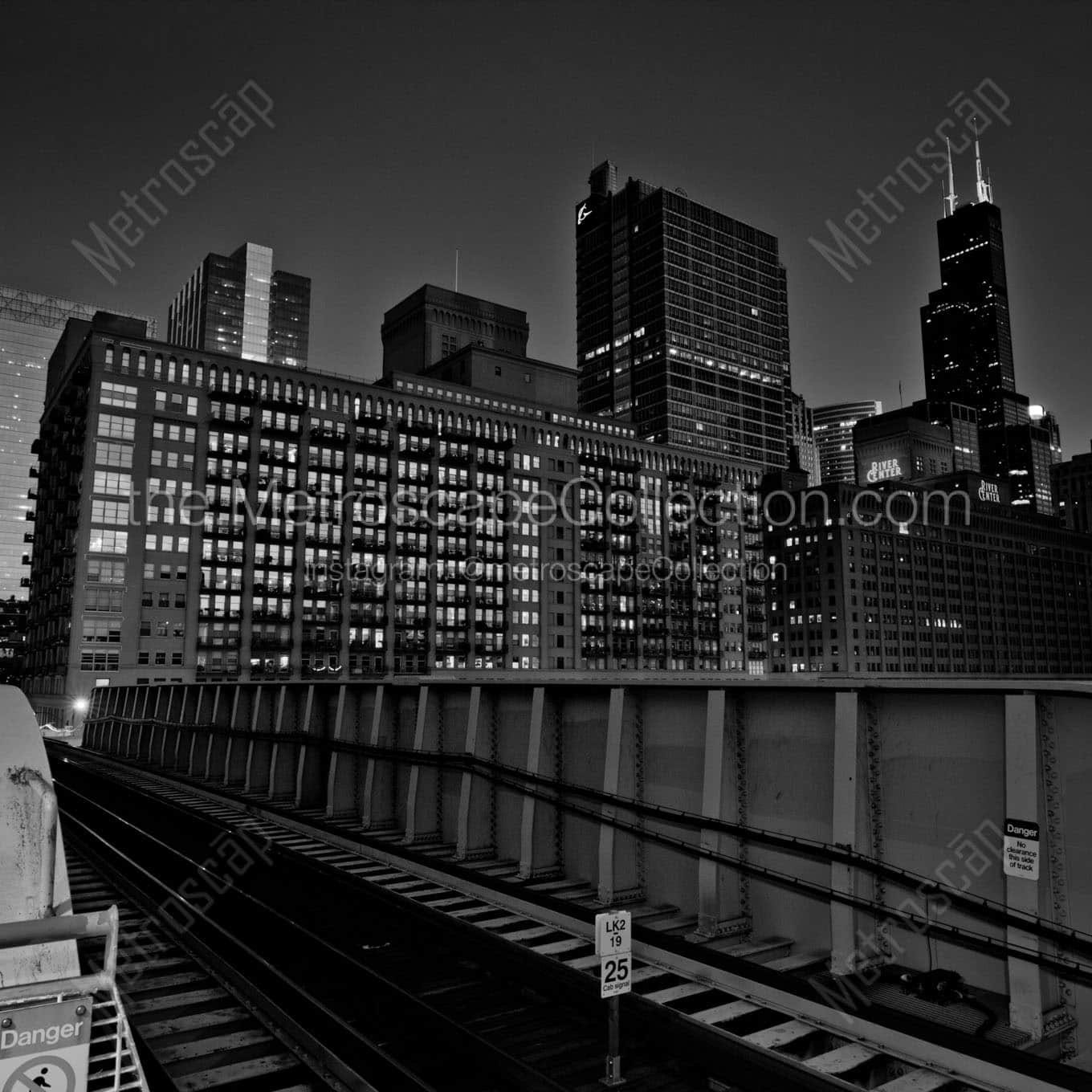 clinton street l station Black & White Wall Art