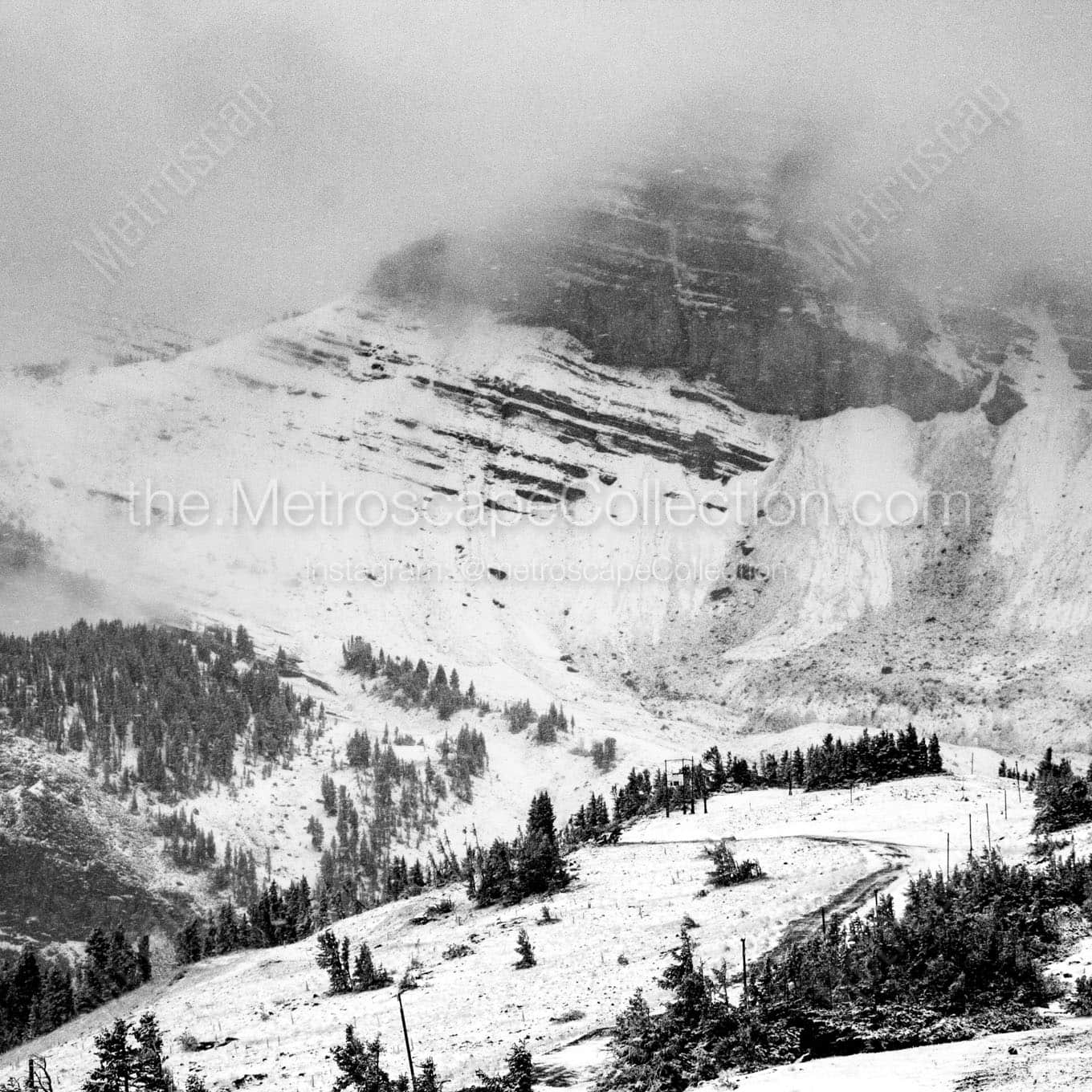 cody bowl rendezvous mountain Black & White Wall Art