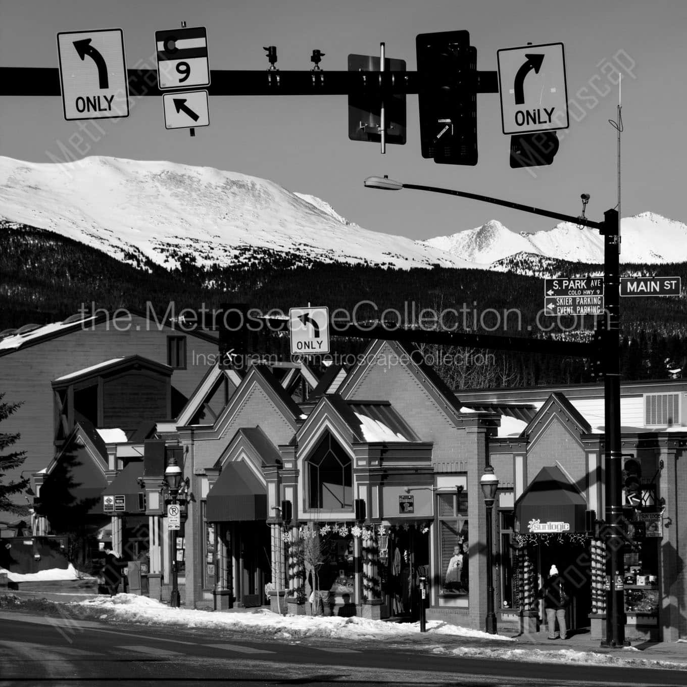 colorado state route 9 breckenridge Black & White Wall Art