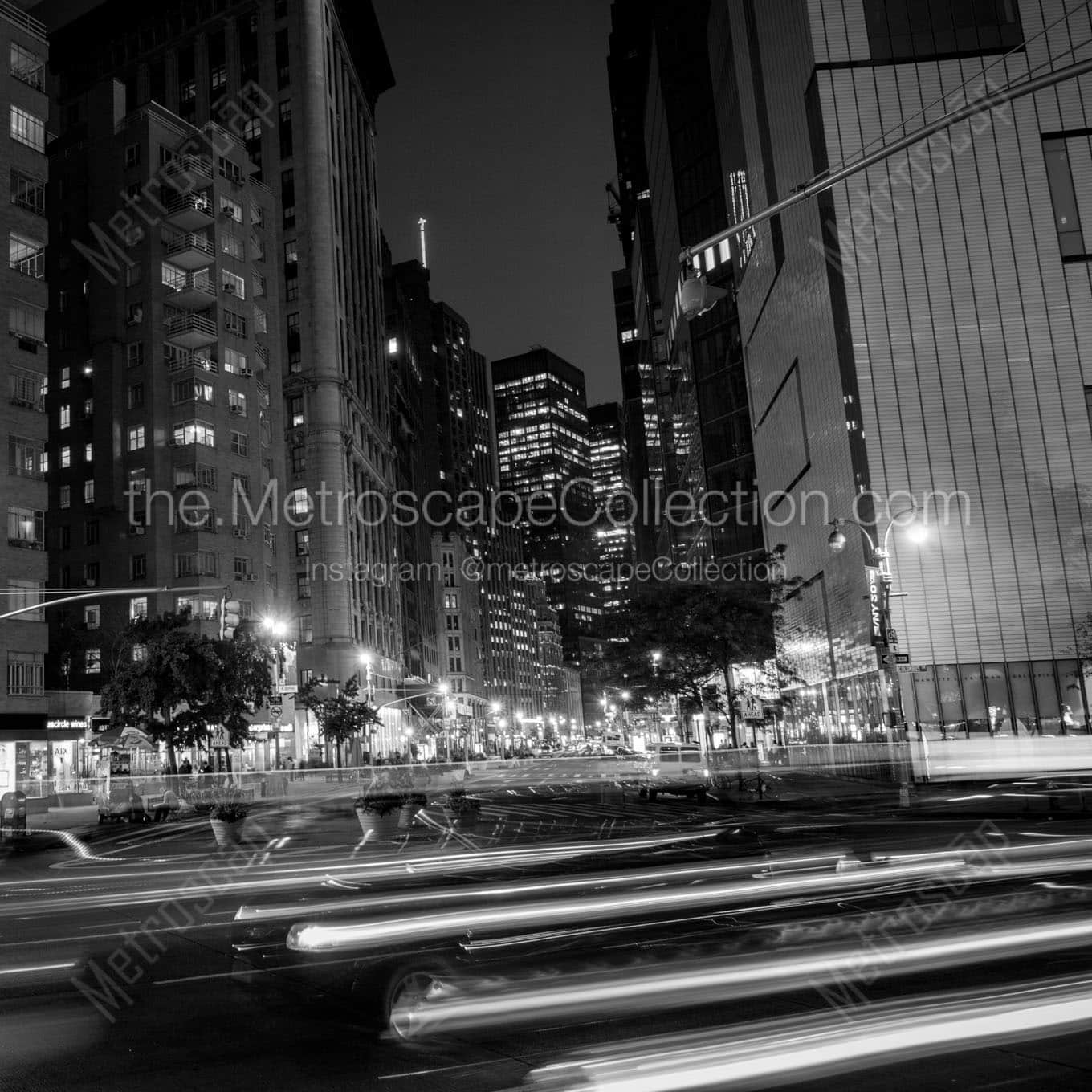 columbus circle broadway Black & White Wall Art