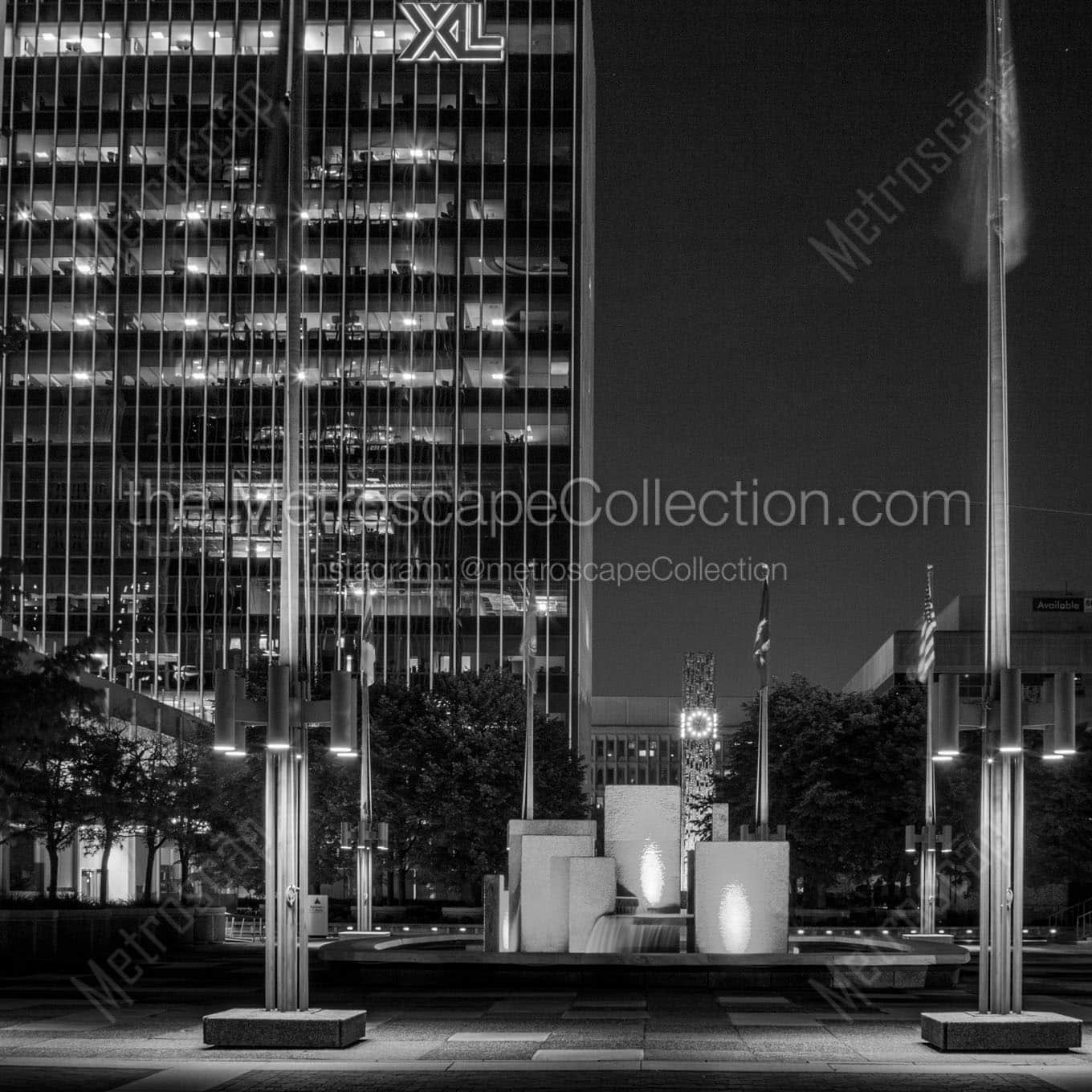 constitution plaza downtown hartford Black & White Wall Art