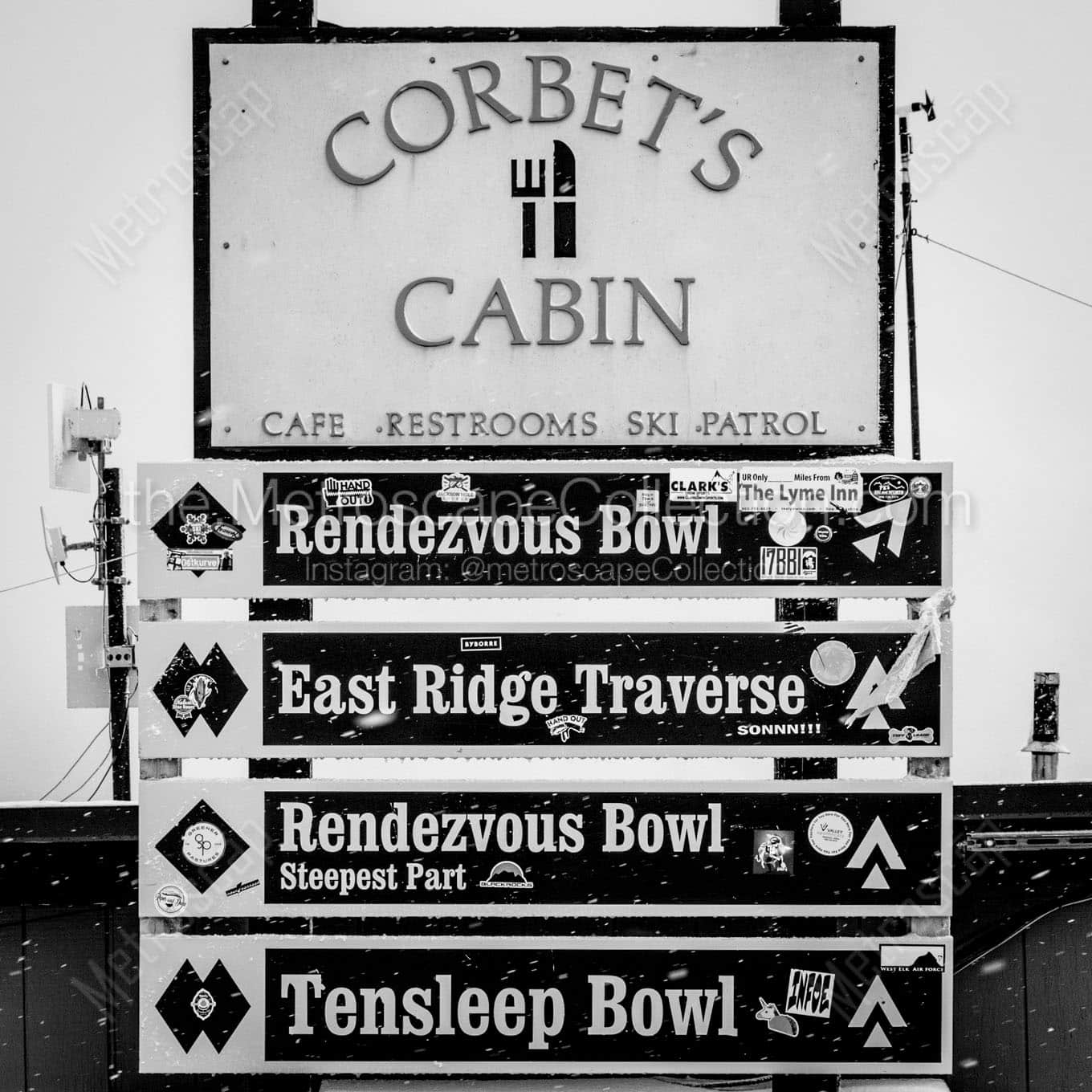 corbets cabin Black & White Wall Art