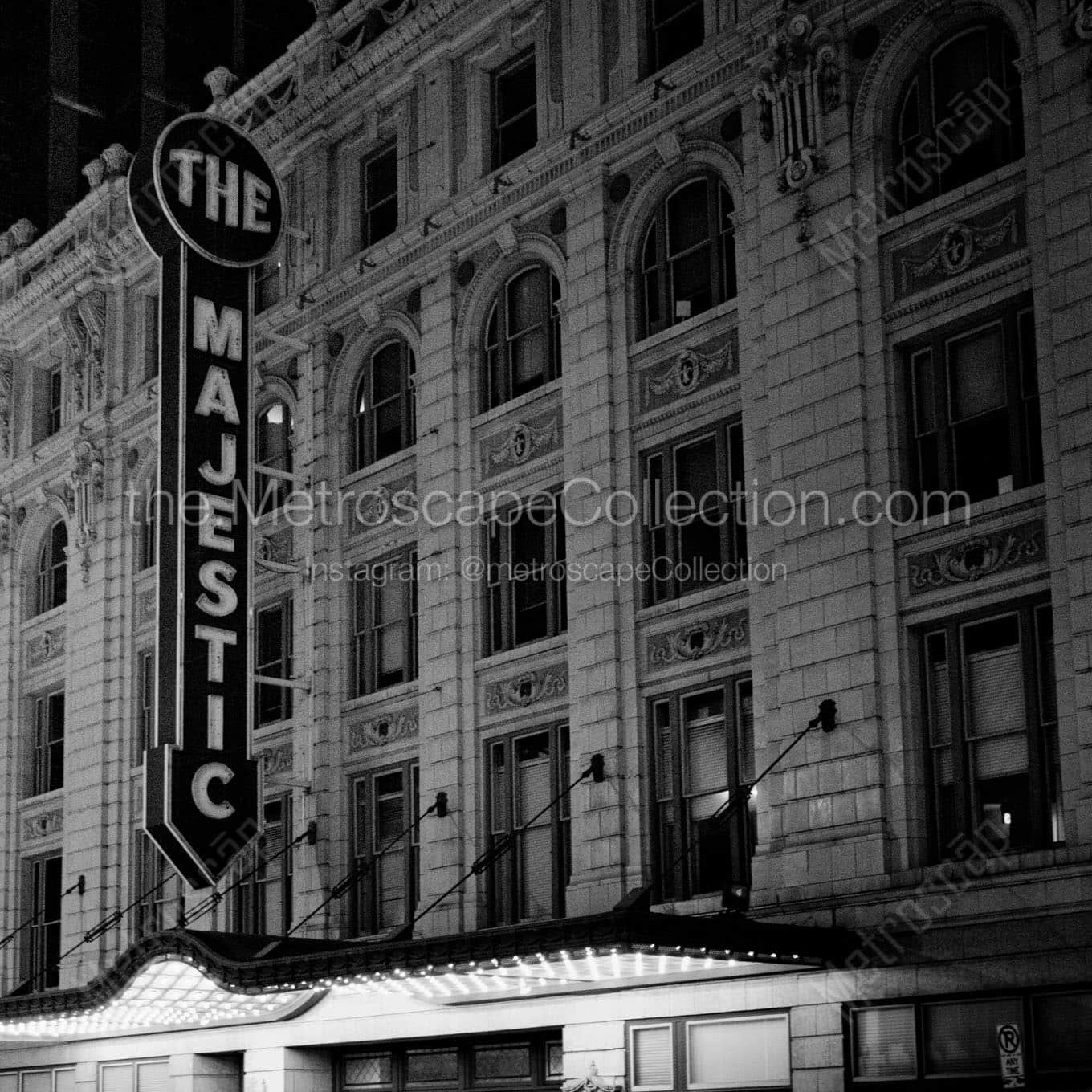 dallas majestic theater Black & White Wall Art