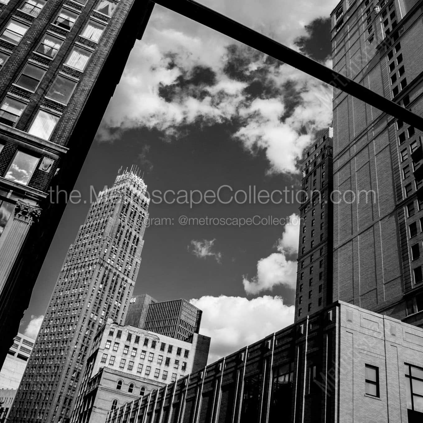 david stott building Black & White Wall Art