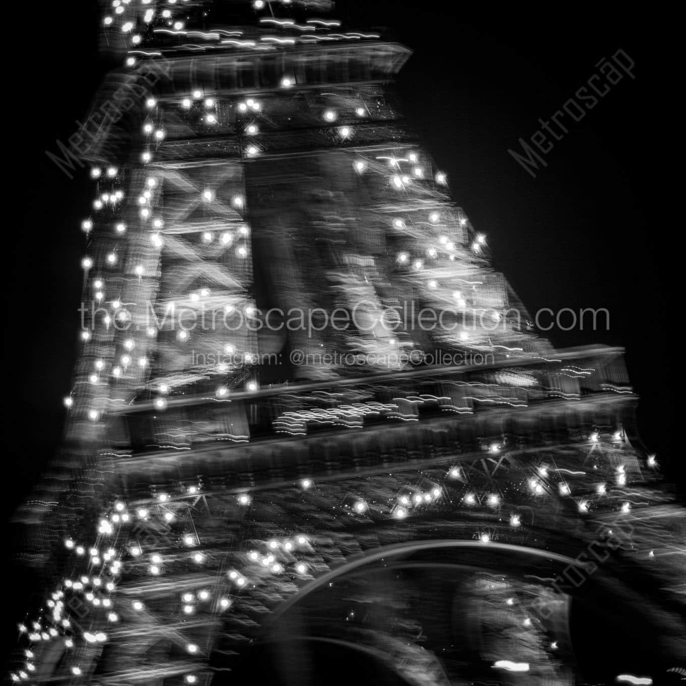 dazzling eiffel tower Black & White Wall Art