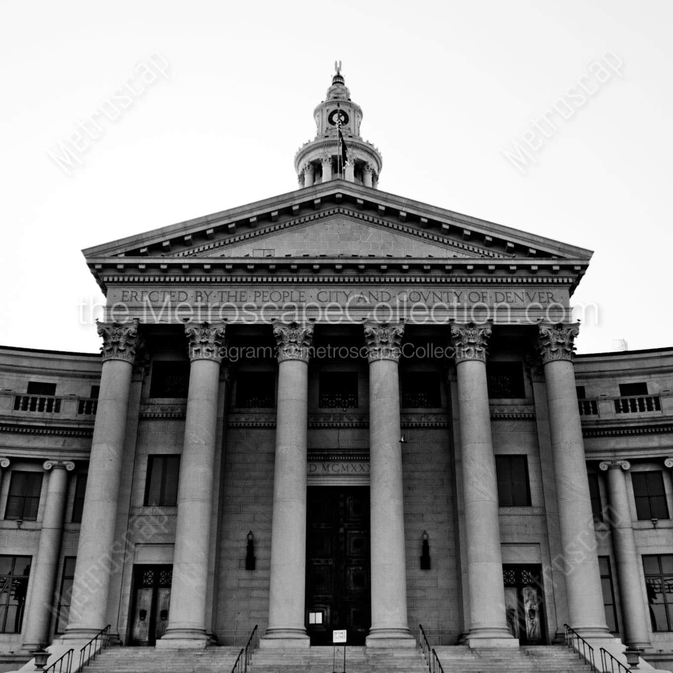 denver city county building Black & White Wall Art