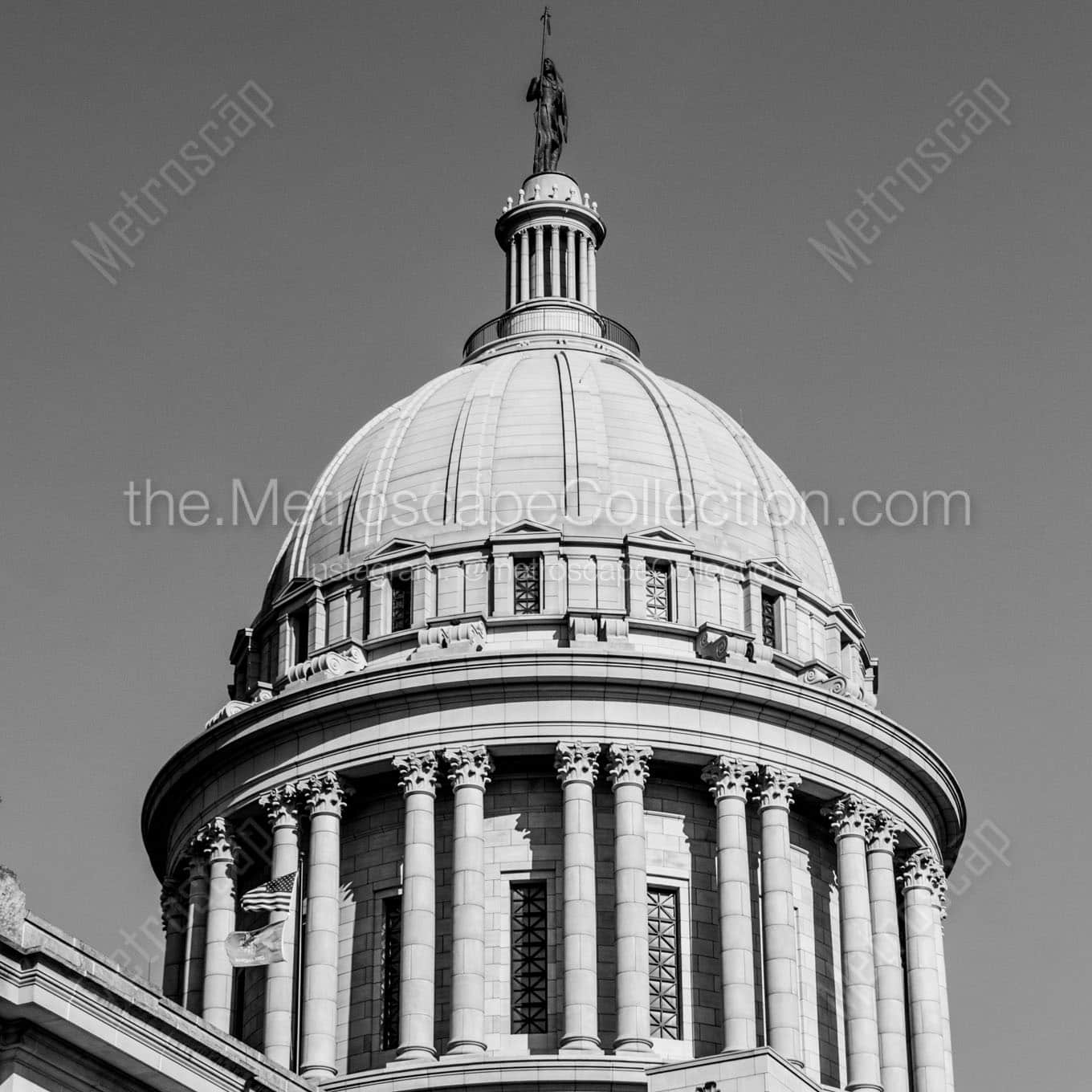 dome of oklahoma capitol Black & White Wall Art
