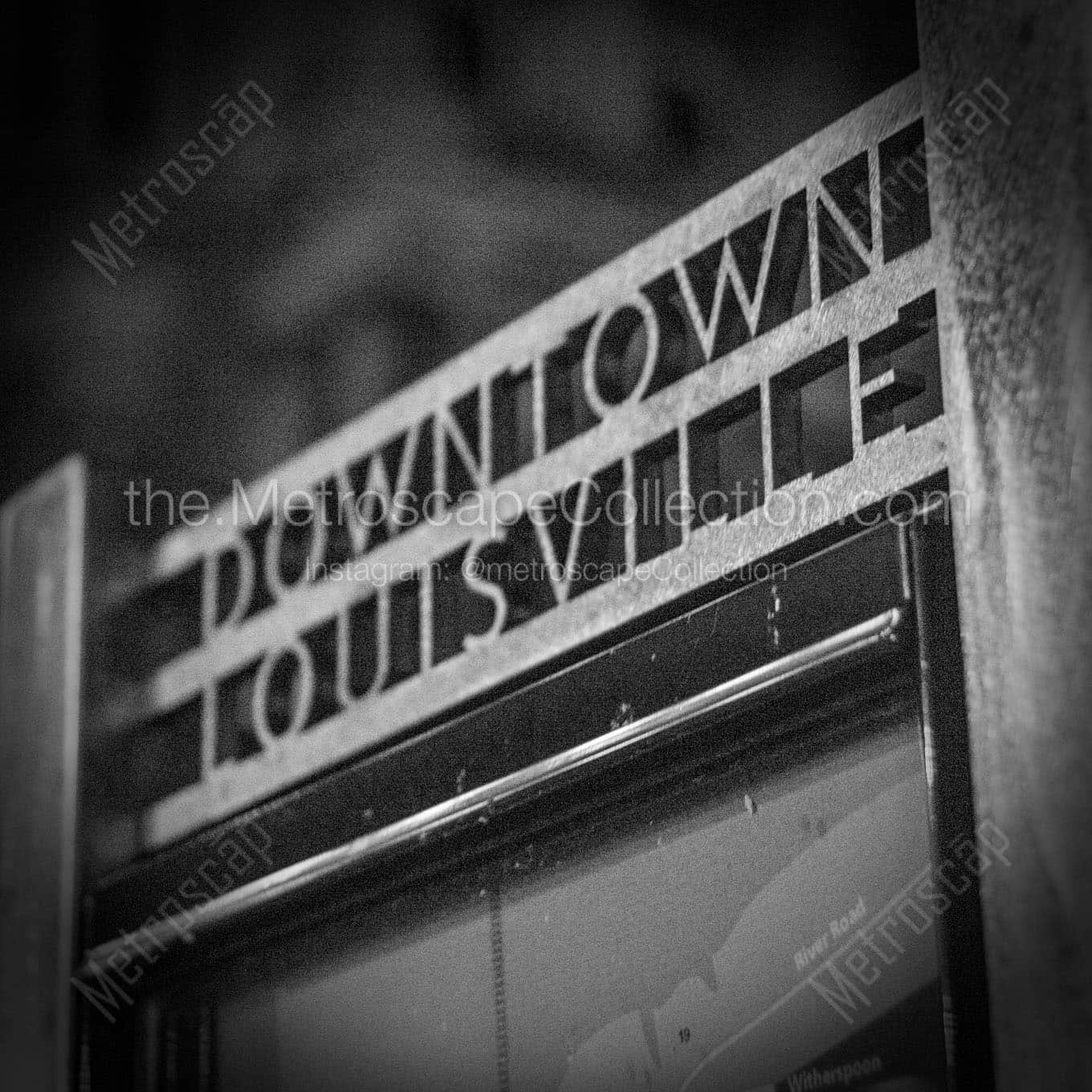 downtown louisville iron work Black & White Wall Art