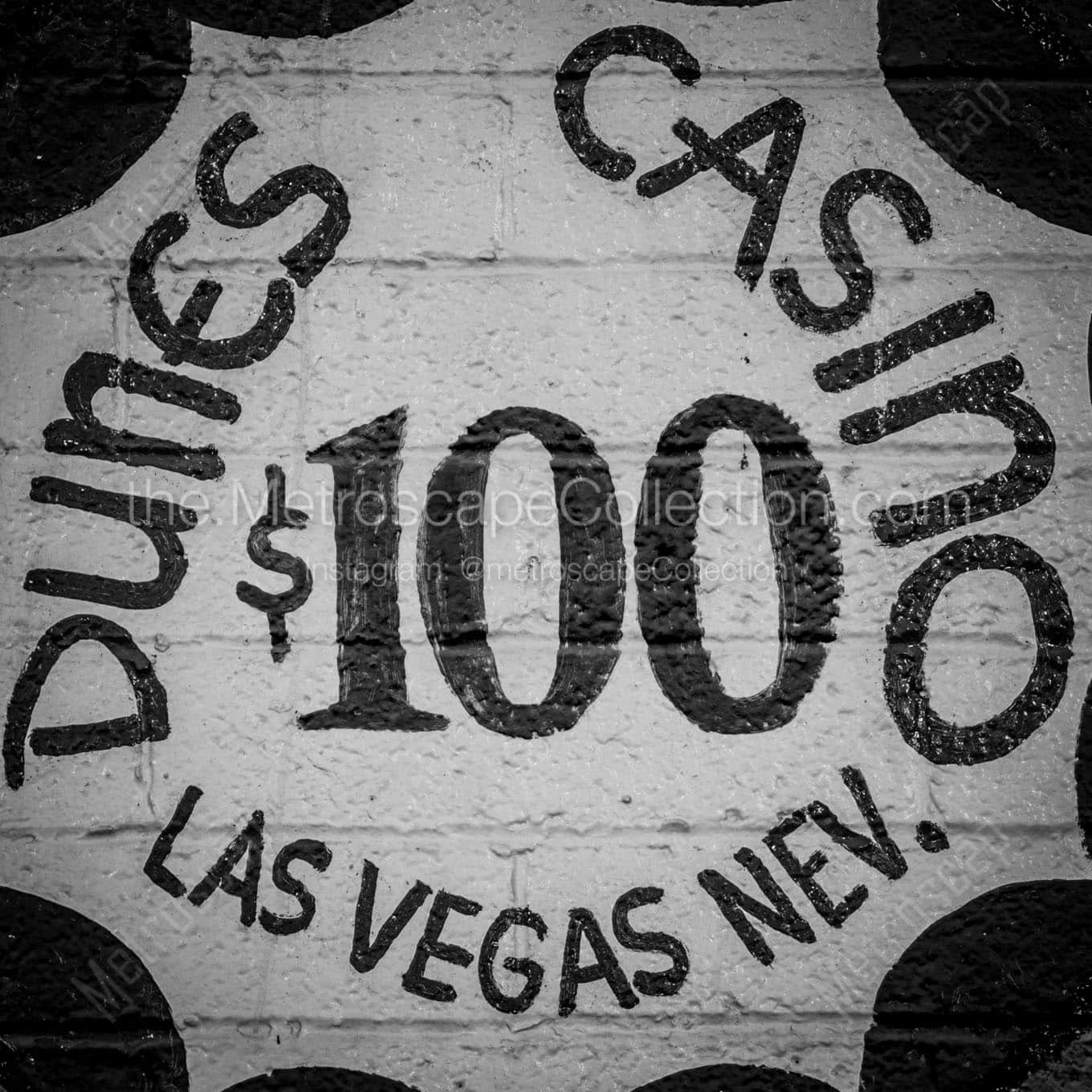 dunes casino chip wall mural Black & White Wall Art