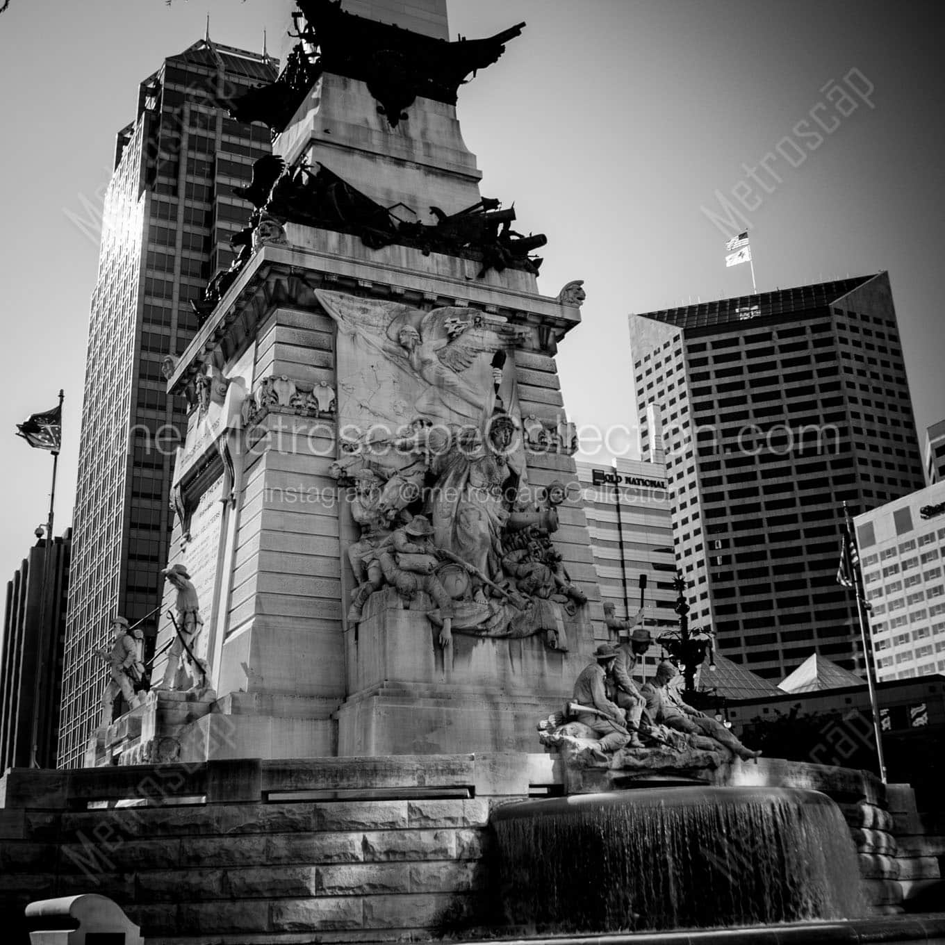 east side soldiers sailors monument Black & White Wall Art
