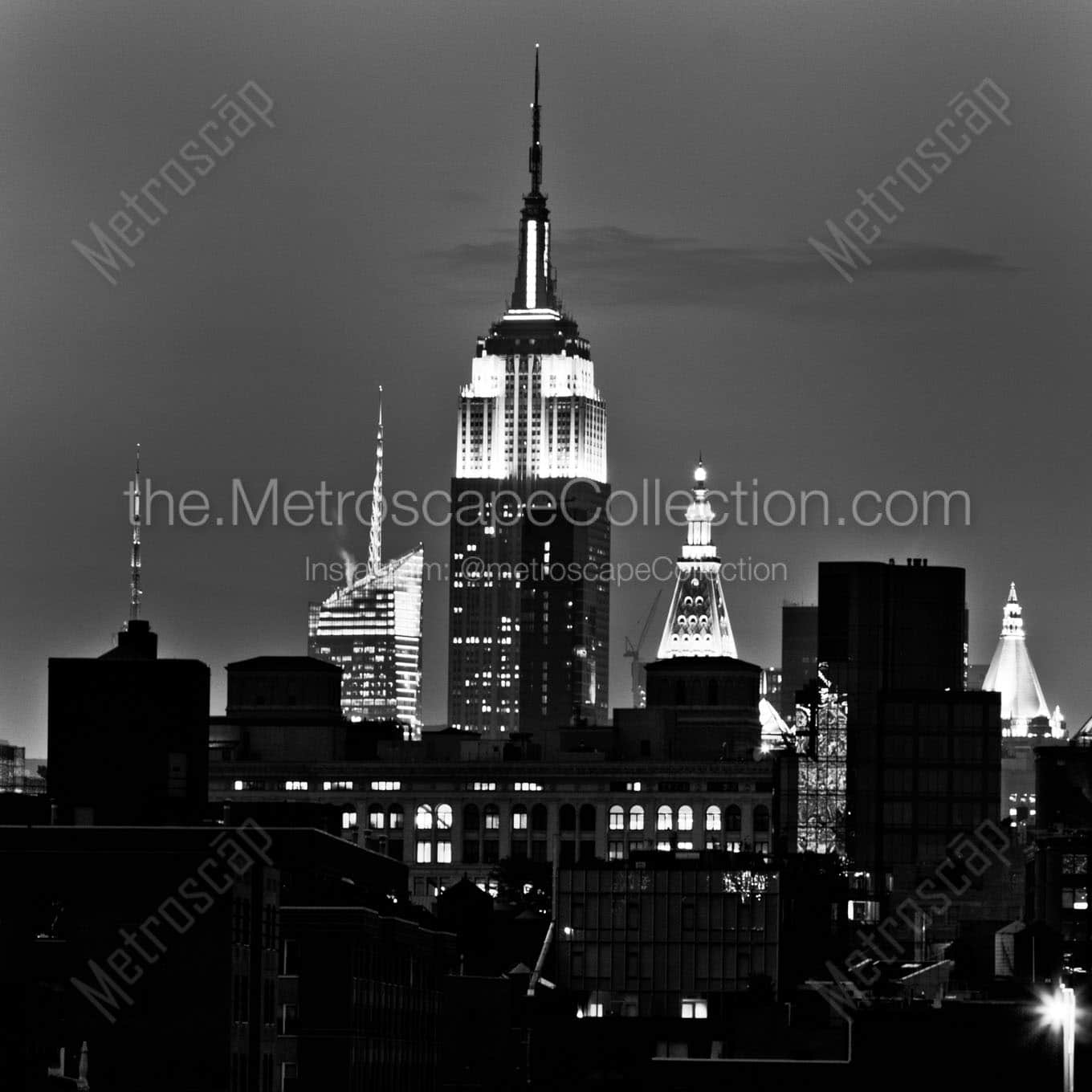 empire state building nolita Black & White Wall Art