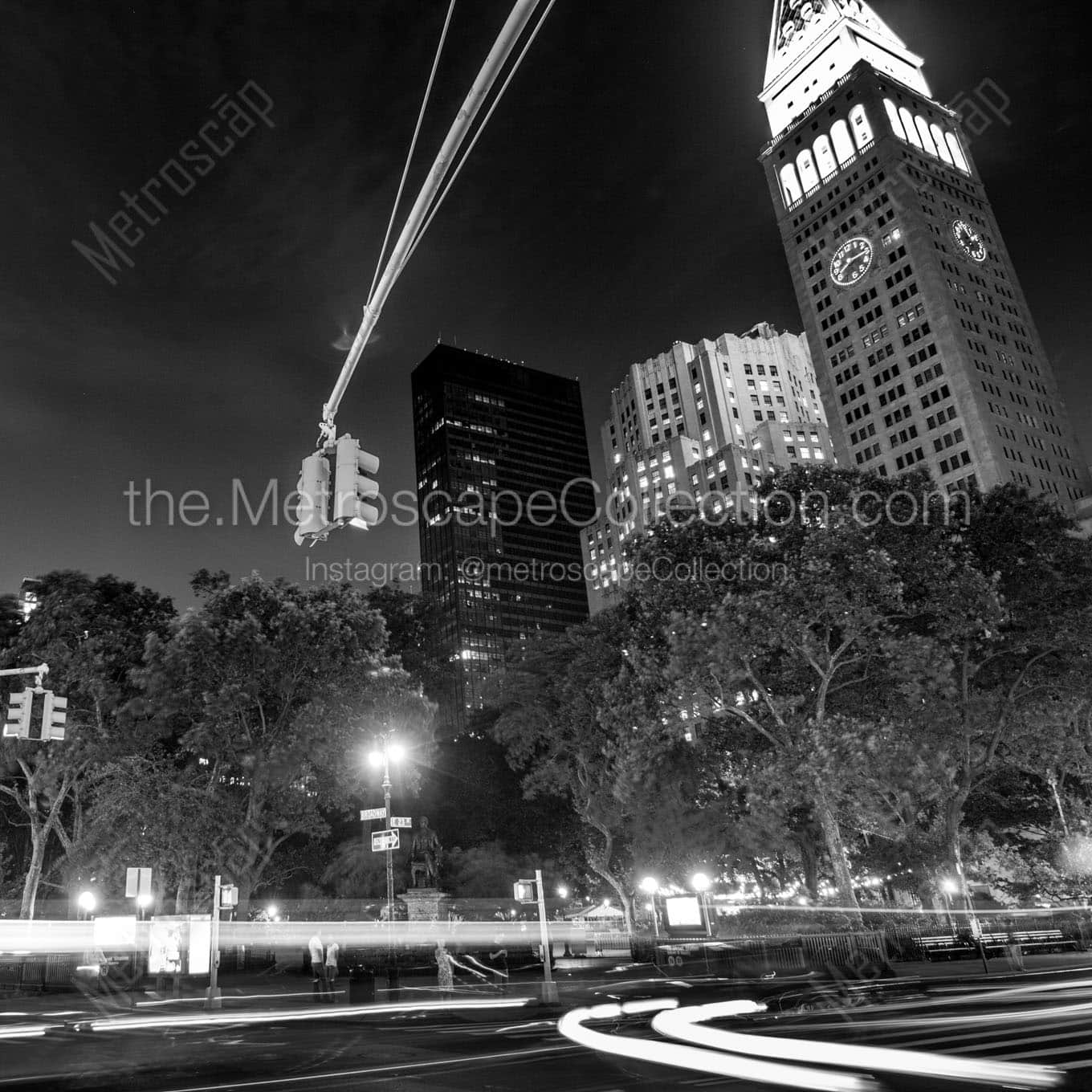 fifth avenue at 23rd street Black & White Wall Art