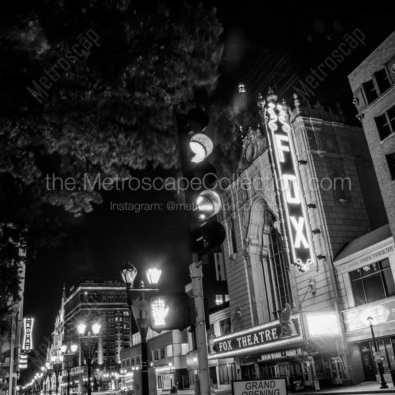 fox theater on grand ave Black & White Wall Art