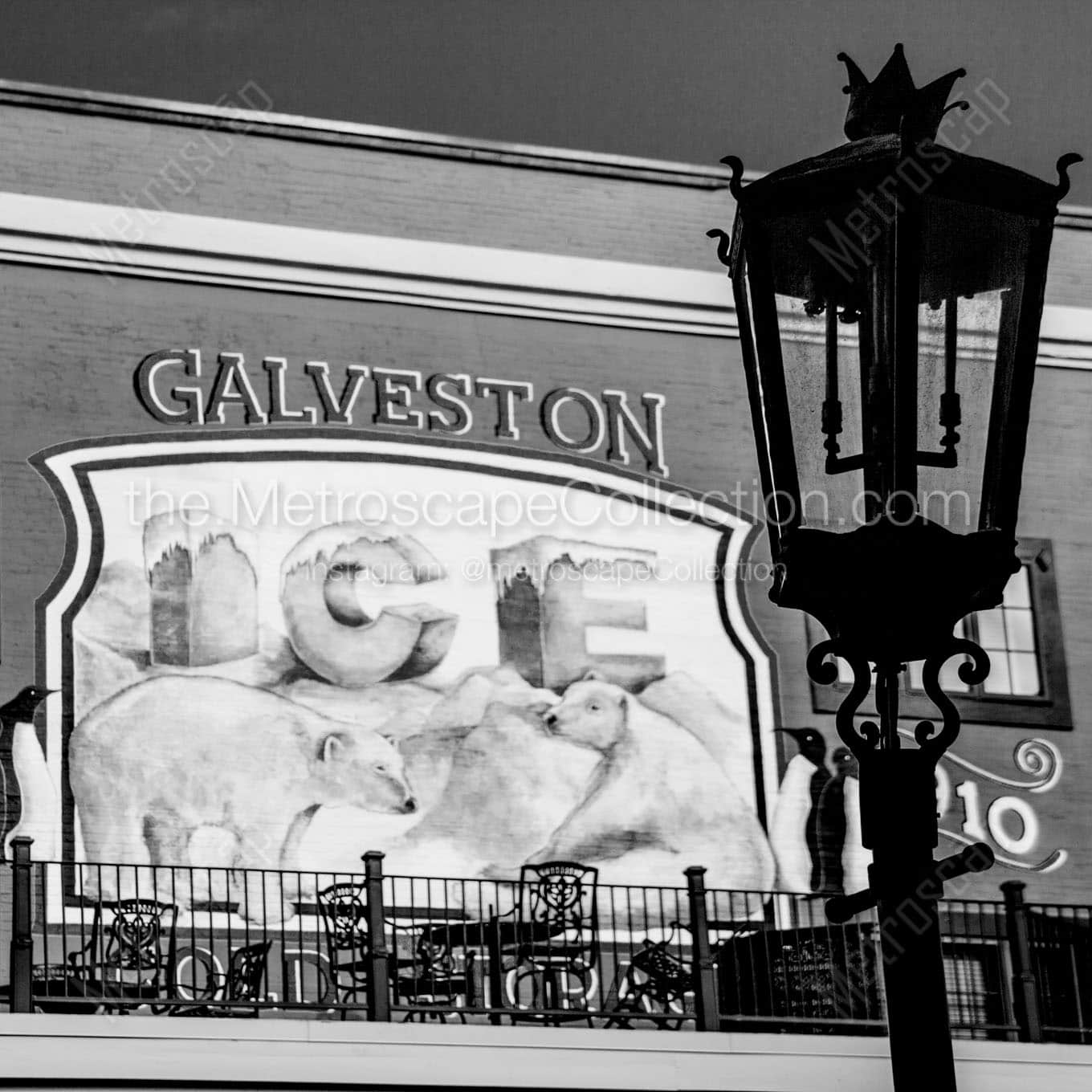 galveston ice cold storage warehouse Black & White Wall Art