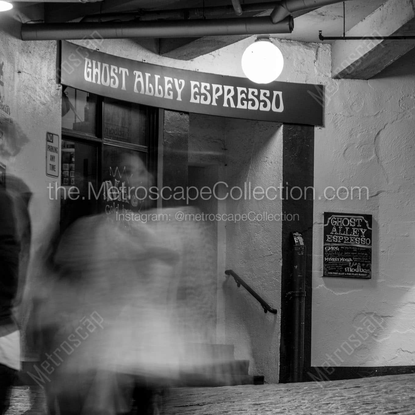 ghost alley espresso Black & White Wall Art