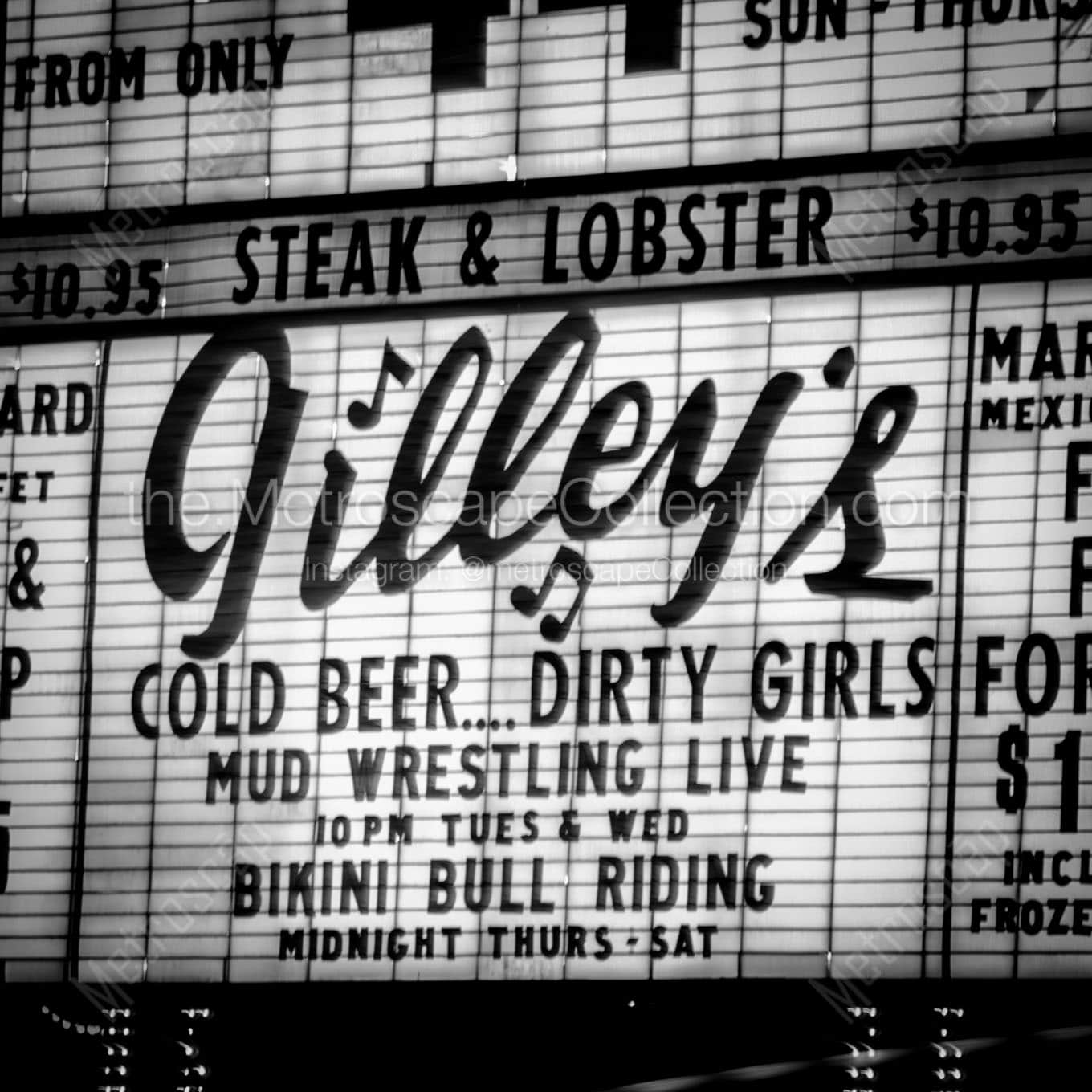 gillies mud wrestling frontier casino Black & White Wall Art