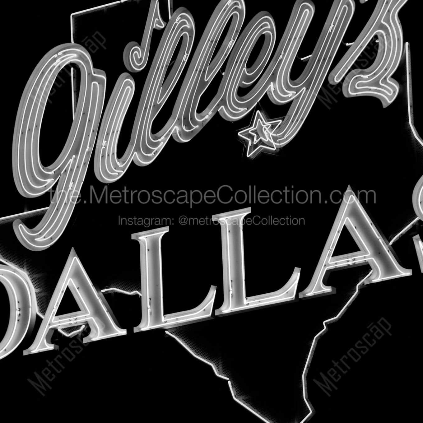 gillieys southside dallas Black & White Wall Art