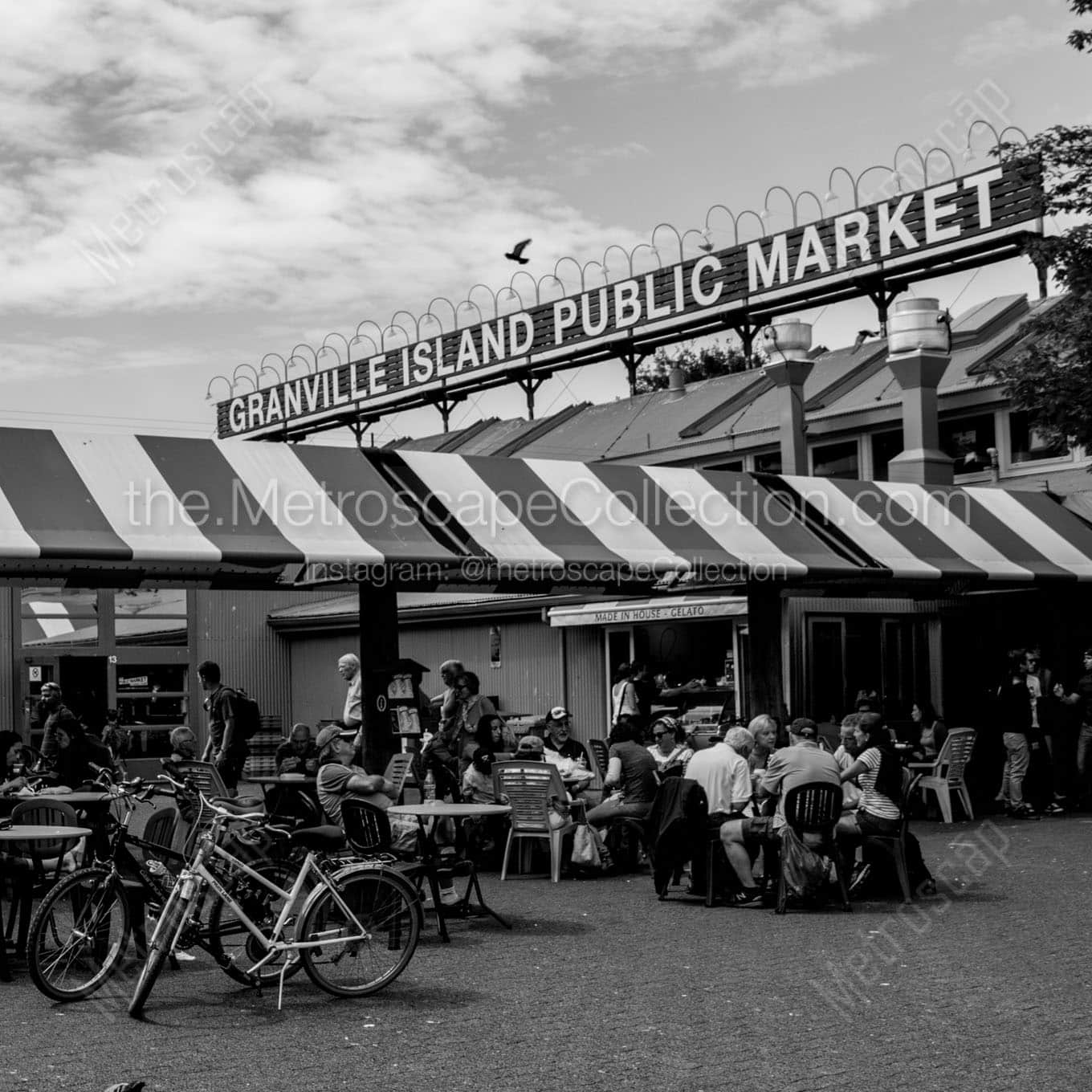 granville island public market Black & White Wall Art