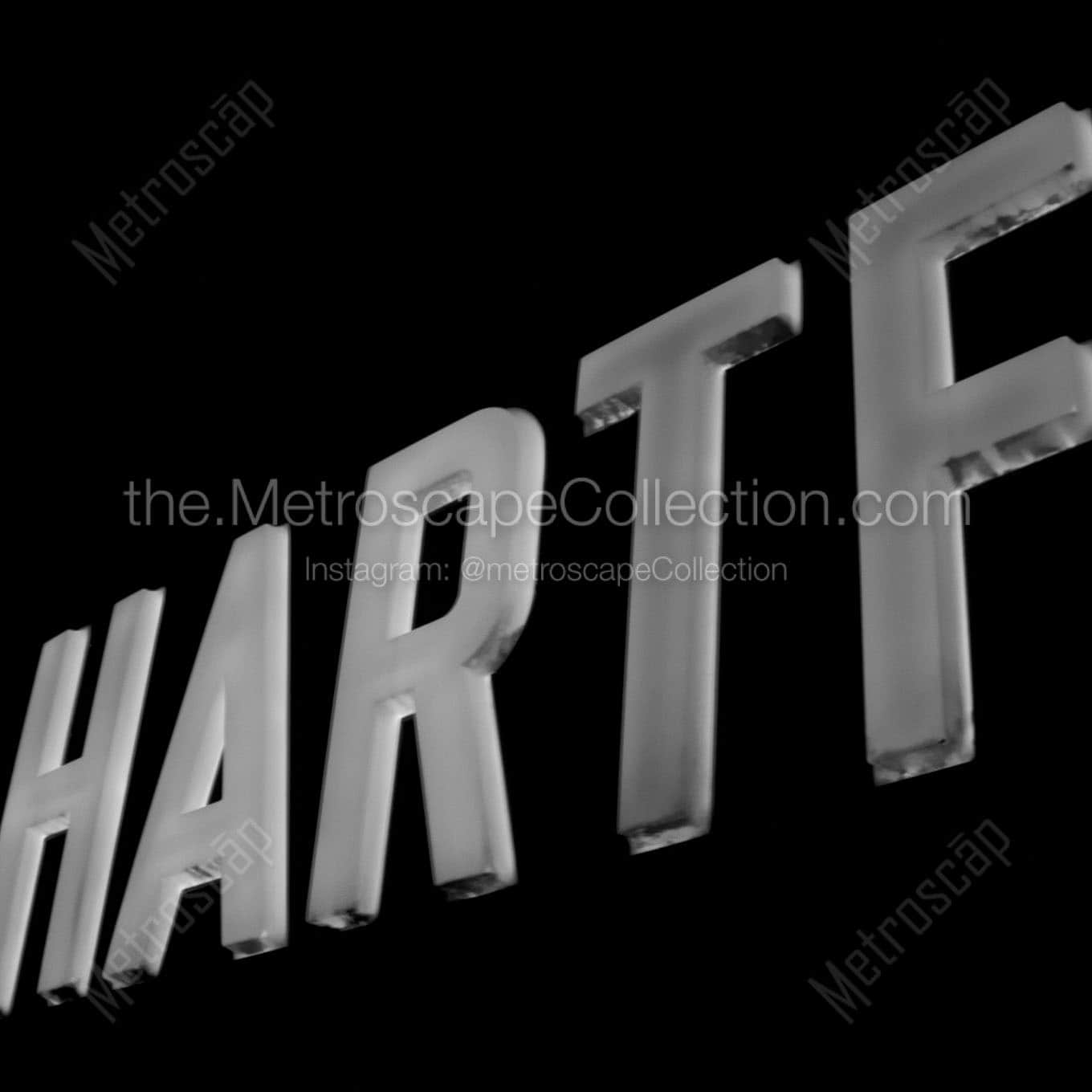 hartford sign Black & White Wall Art