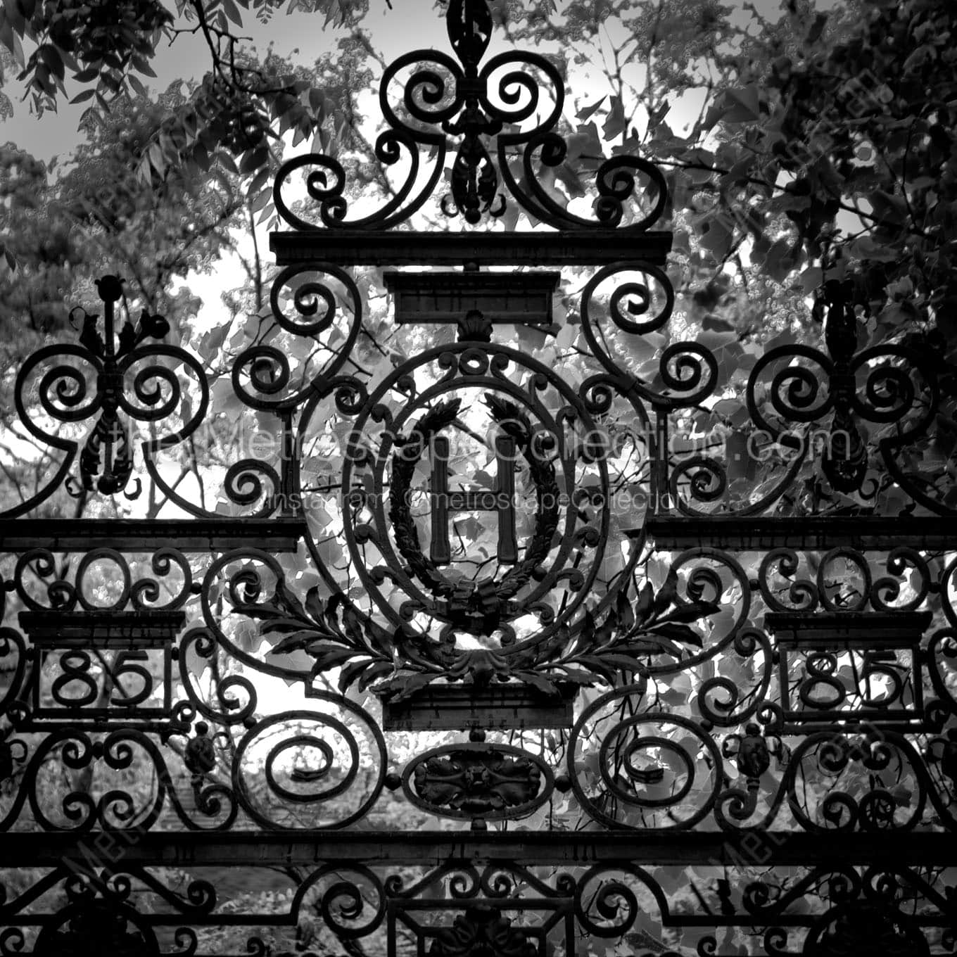 harvard gate Black & White Wall Art