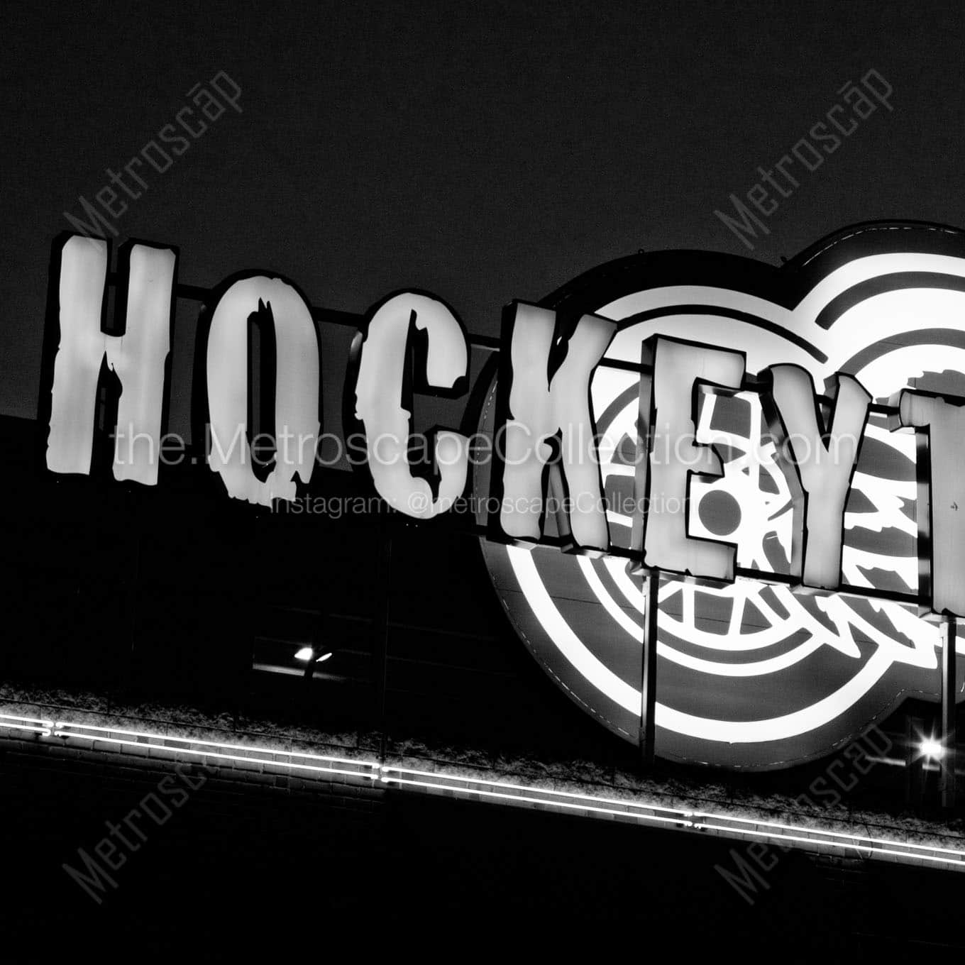 hockeytown bar Black & White Wall Art